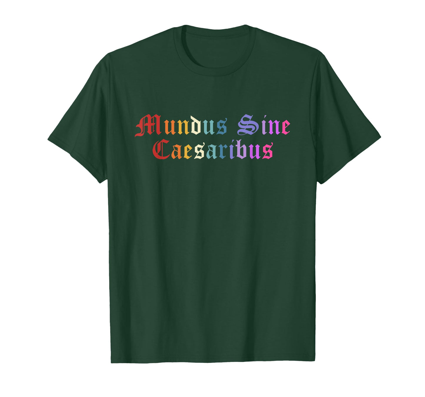 Mundus Sine Caesaribus Latin Quote Retro T-Shirt