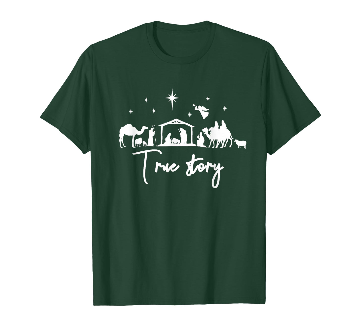 True Story Nativity Christmas Baby Jesus Manger Catholic T-Shirt