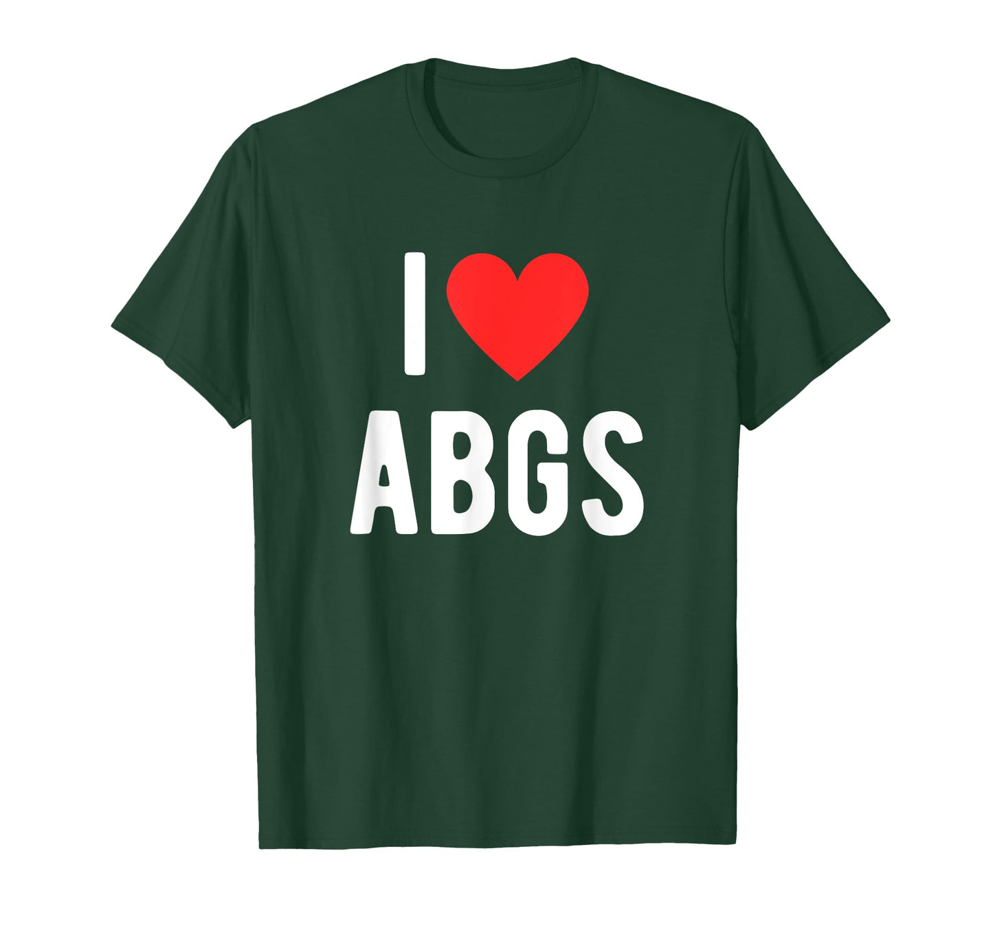 I Love ABGS Cute Heart Graphic Valentines Day T-Shirt
