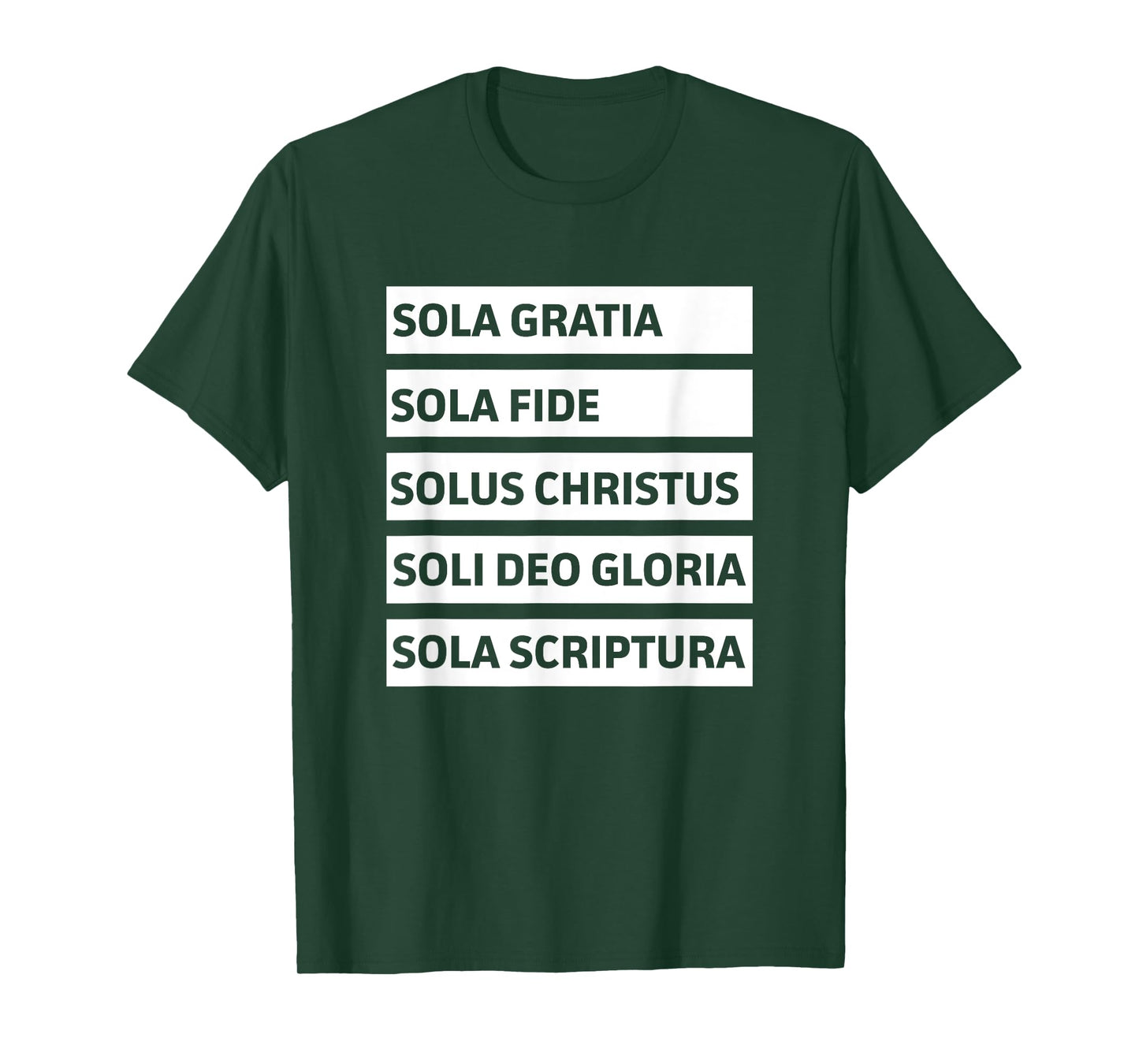 Five Solas - Sola Gratia Sola Fide Soli Deo Gloria Christian T-Shirt
