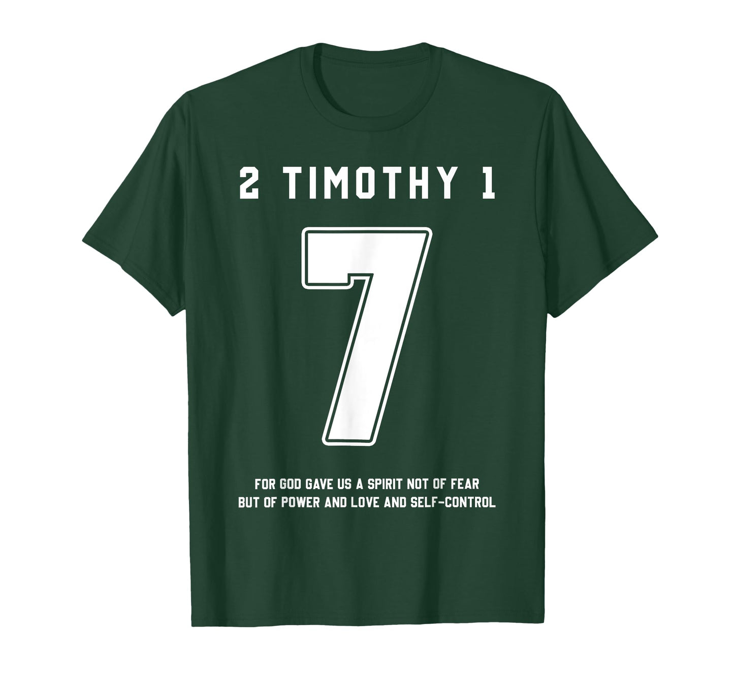 2 Timothy 1:7 Bible Verse Team Sports Jersey Christian T-Shirt