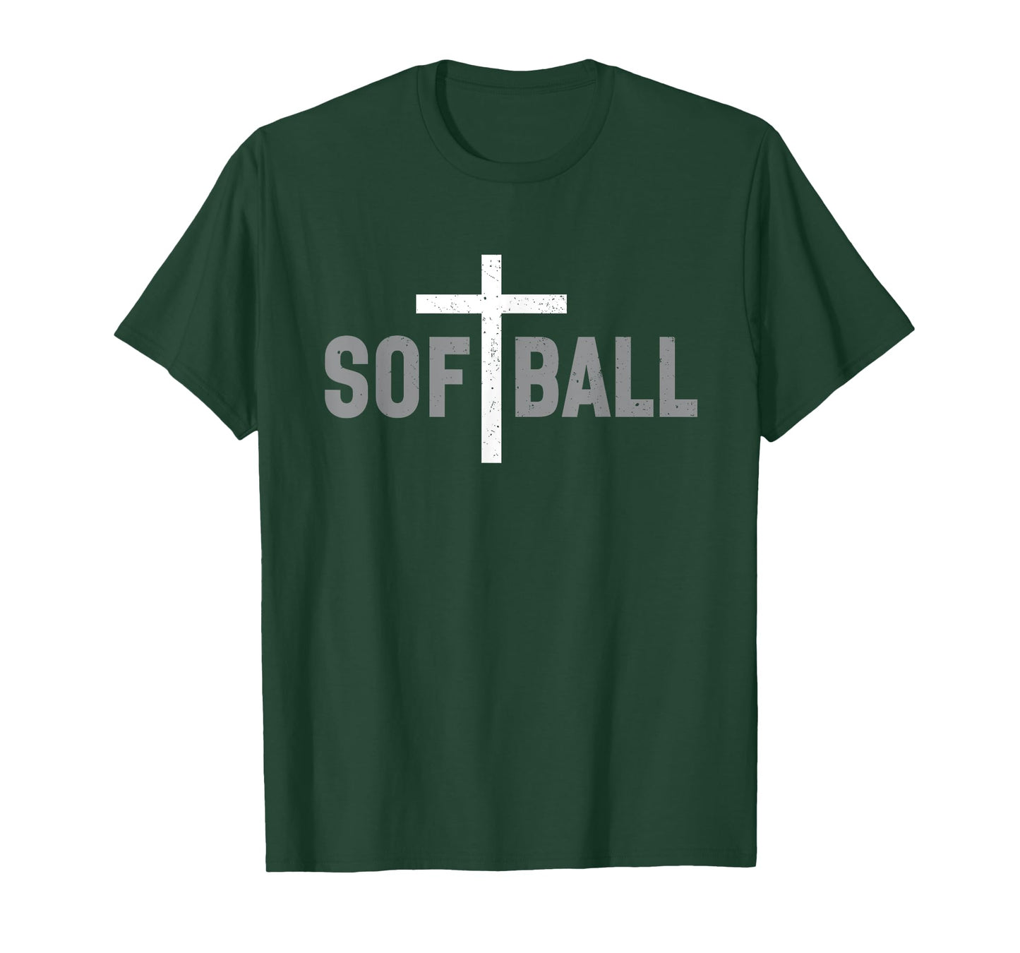 Softball Christian Cross Girls Women T-Shirt