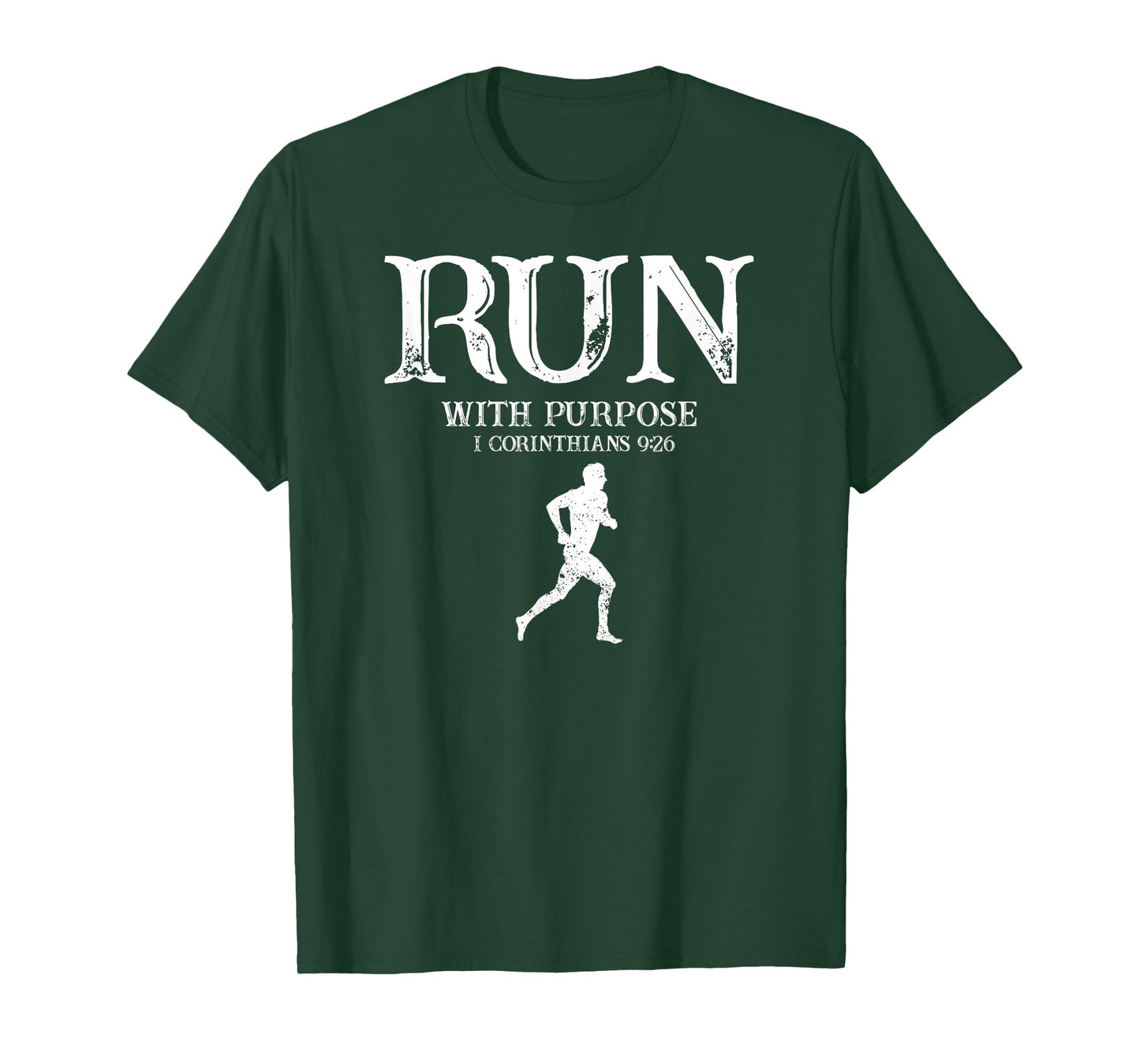 Run for Meaning Inspired by 1 Corinthians 9 26 Verse T-Shirt