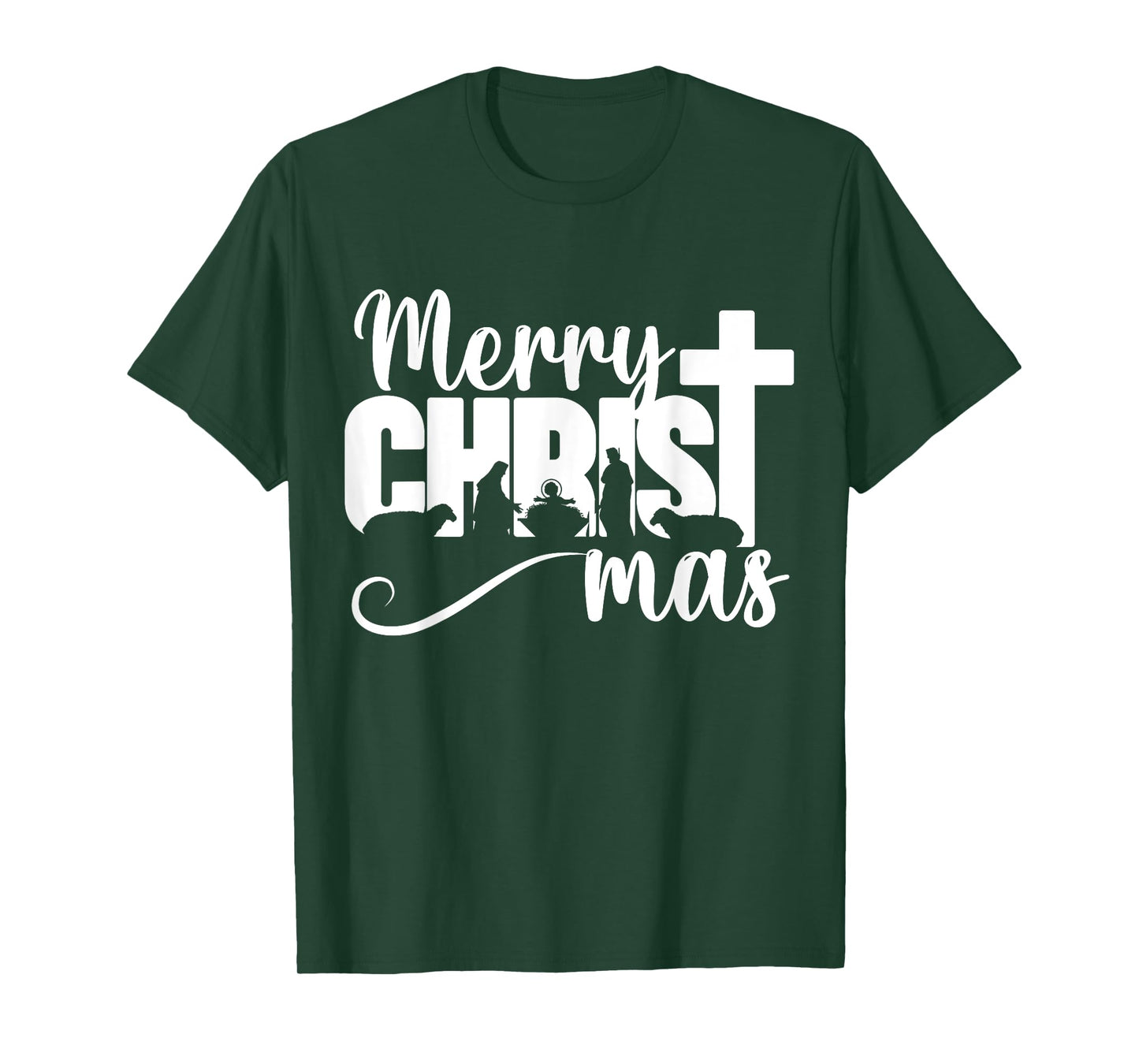 Merry Christ Mas Christian Christmas Jesus Christmas Family T-Shirt