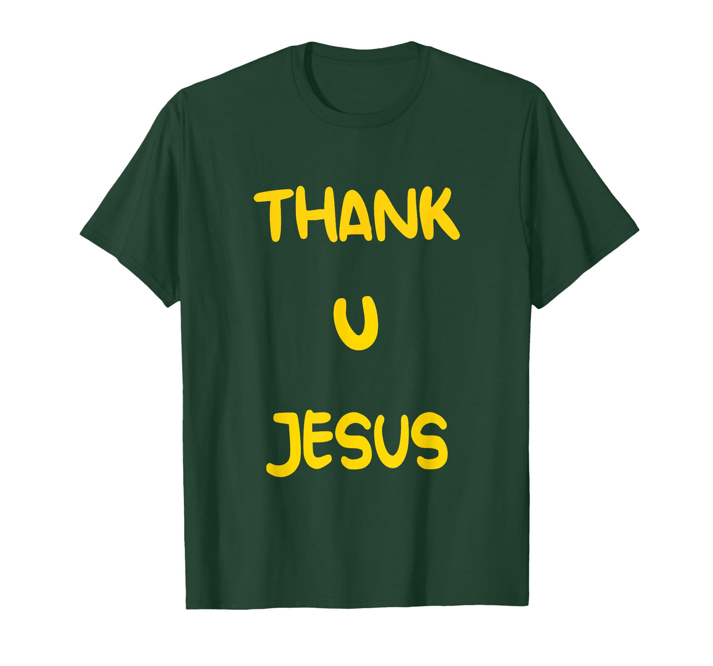 Thank U Jesus Christian Cross God Faith Bible Religious Pray T-Shirt