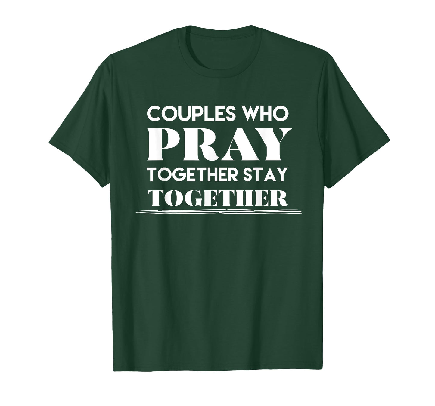 Couples Pray Together Matching Husband Wife Gift T-Shirt