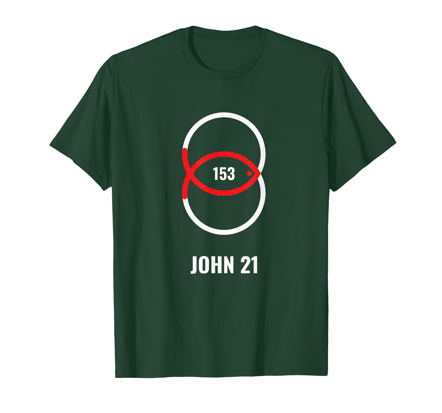 153 Fish - John 21 Jesus T-Shirt