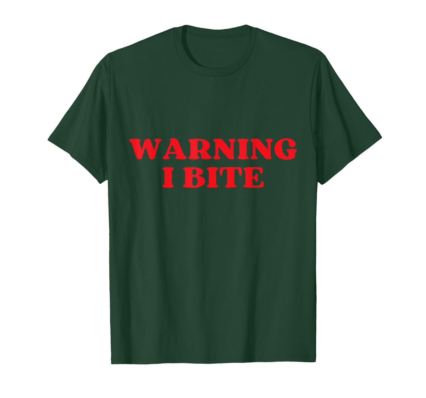 Warning I Bite Funny Cute Design T-Shirt