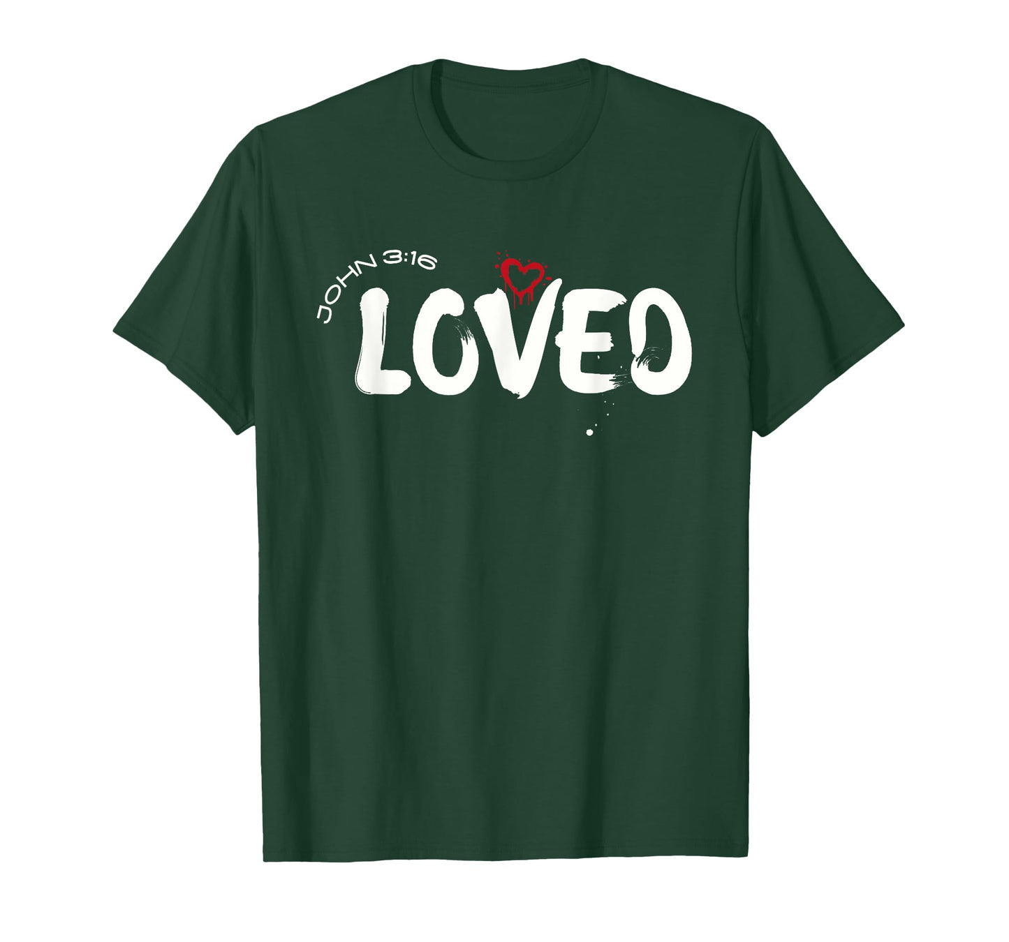 Loved John 3:16 Bible Verse Christian Faith T-Shirt