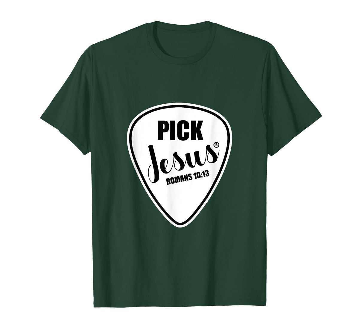 Pick Jesus Shirt Funny Christian Music Guitar Pick T-Shirt