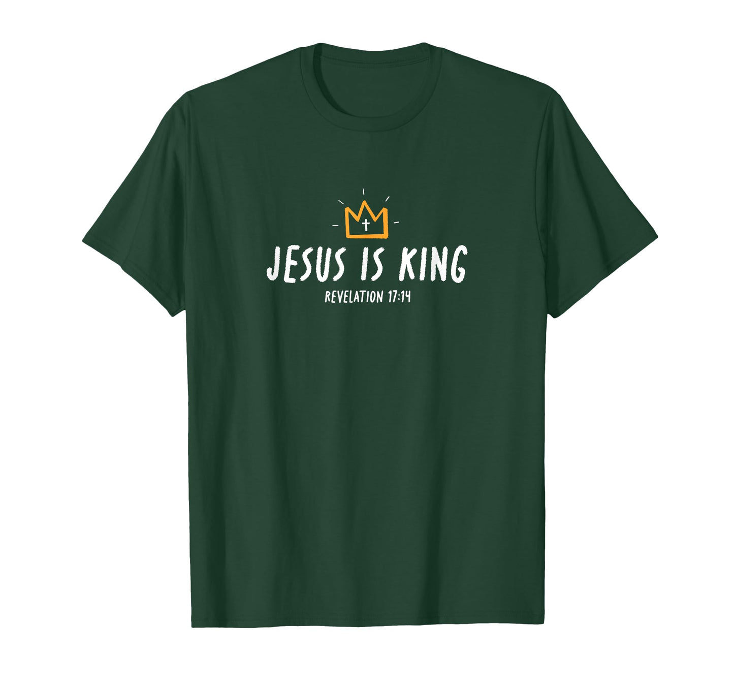 Jesus is King, Christ is King, King of Kings Lord of Lords T-Shirt, Small, Black