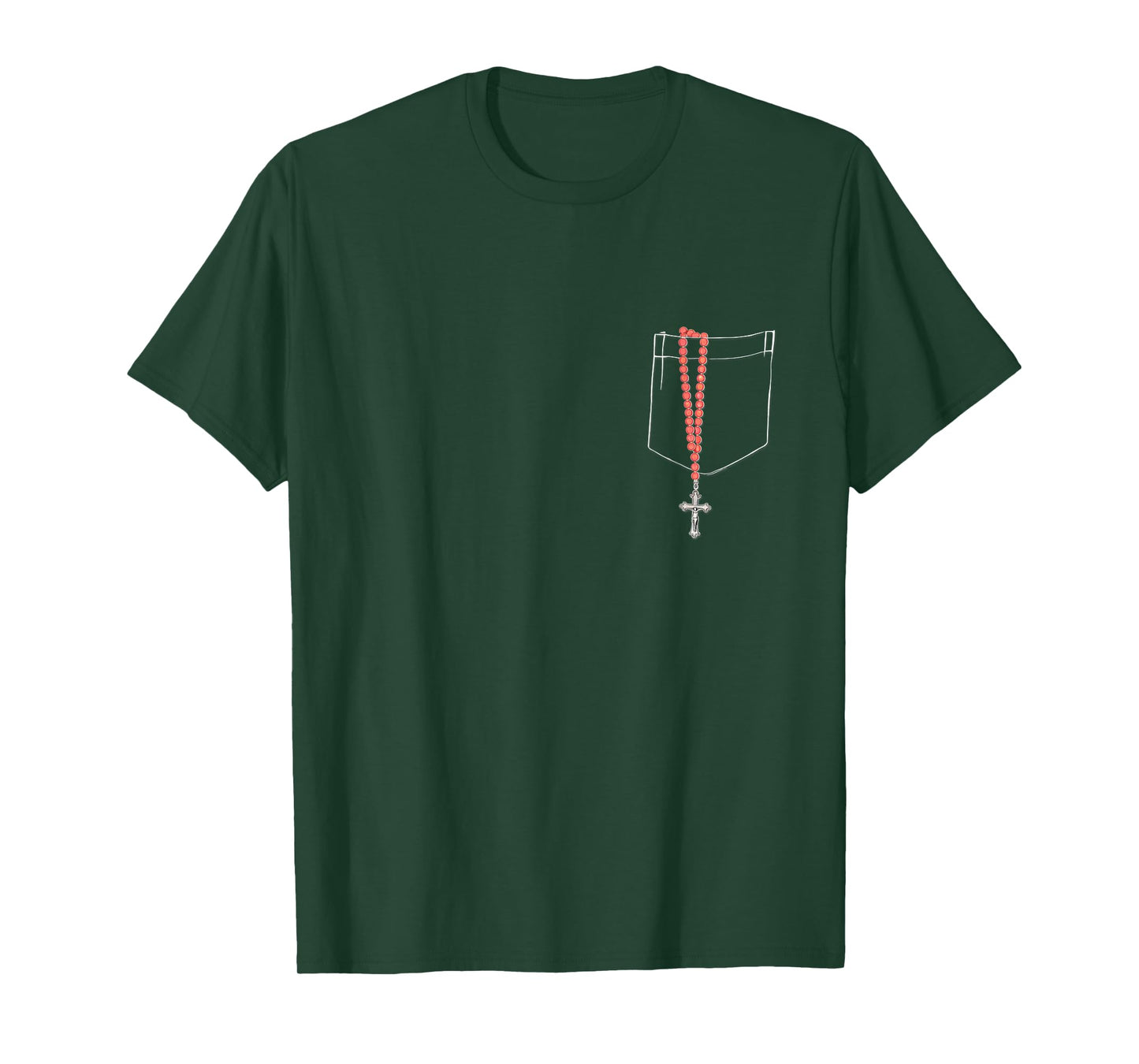 Pocket Rosary Pray the Rosary Catholic T-Shirt