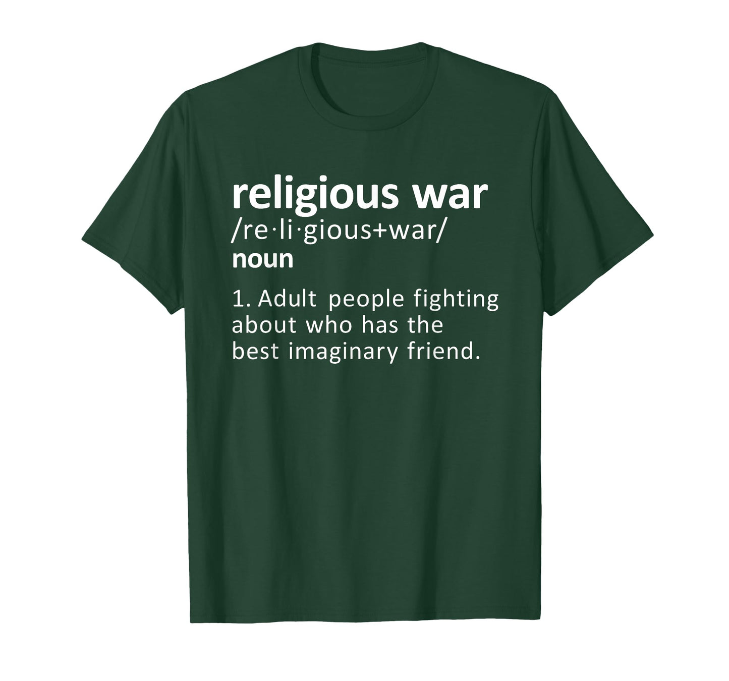 Religious War Definition Adult People Fighting Funny Quote T-Shirt