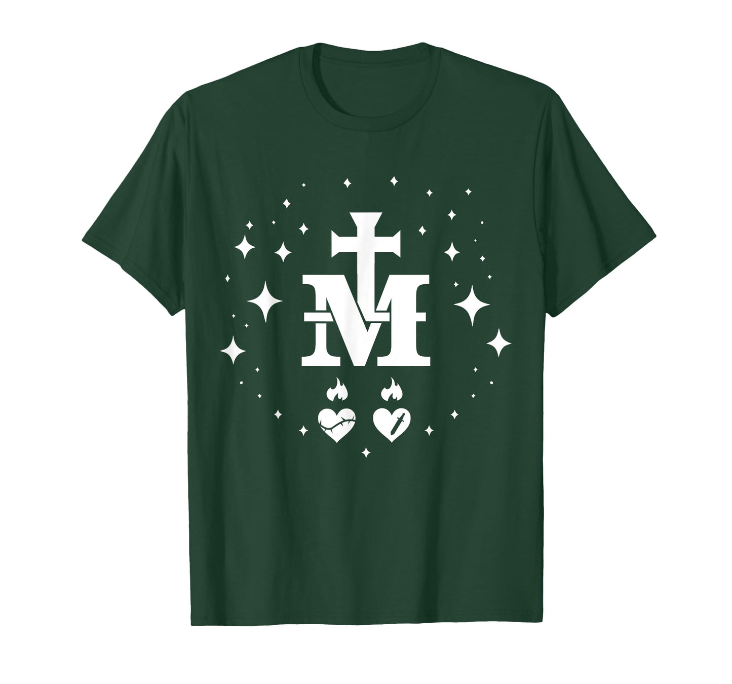 Miraculous Medal - Catholic Virgin Mary Holy Heart T-Shirt