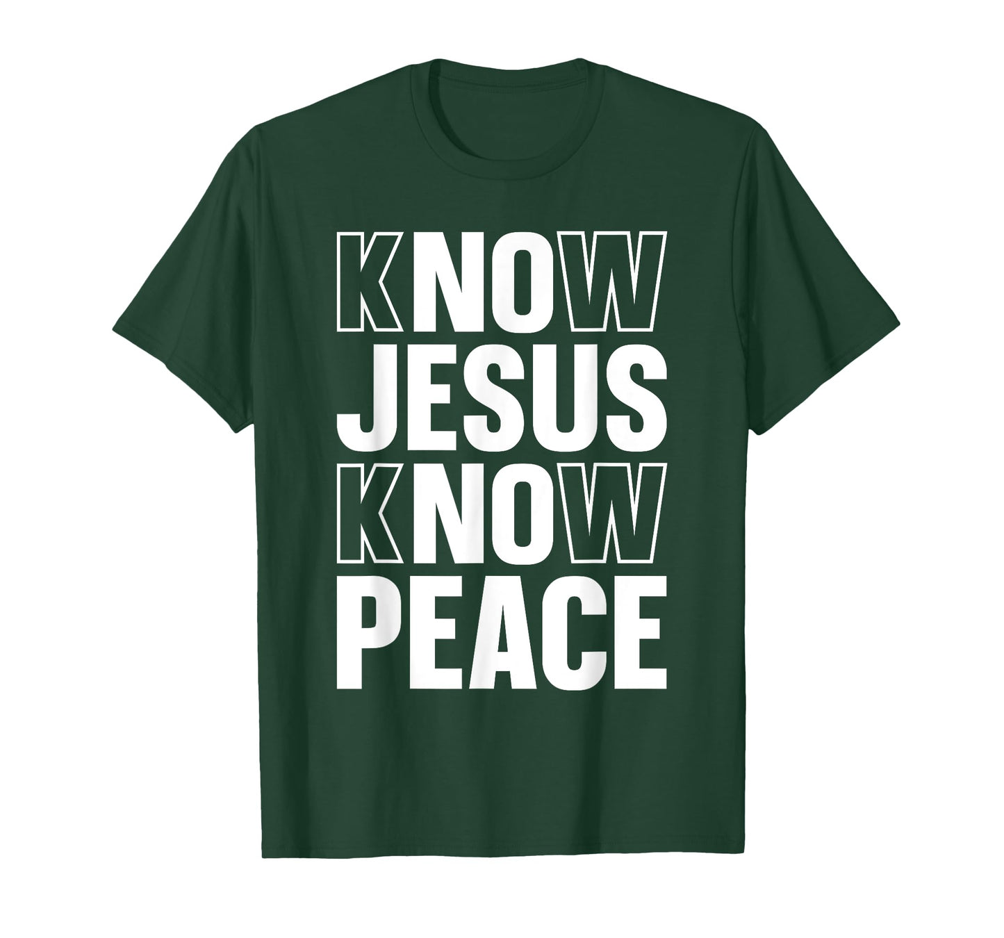 Know Jesus Know Peace Religious Church Christian T-Shirt