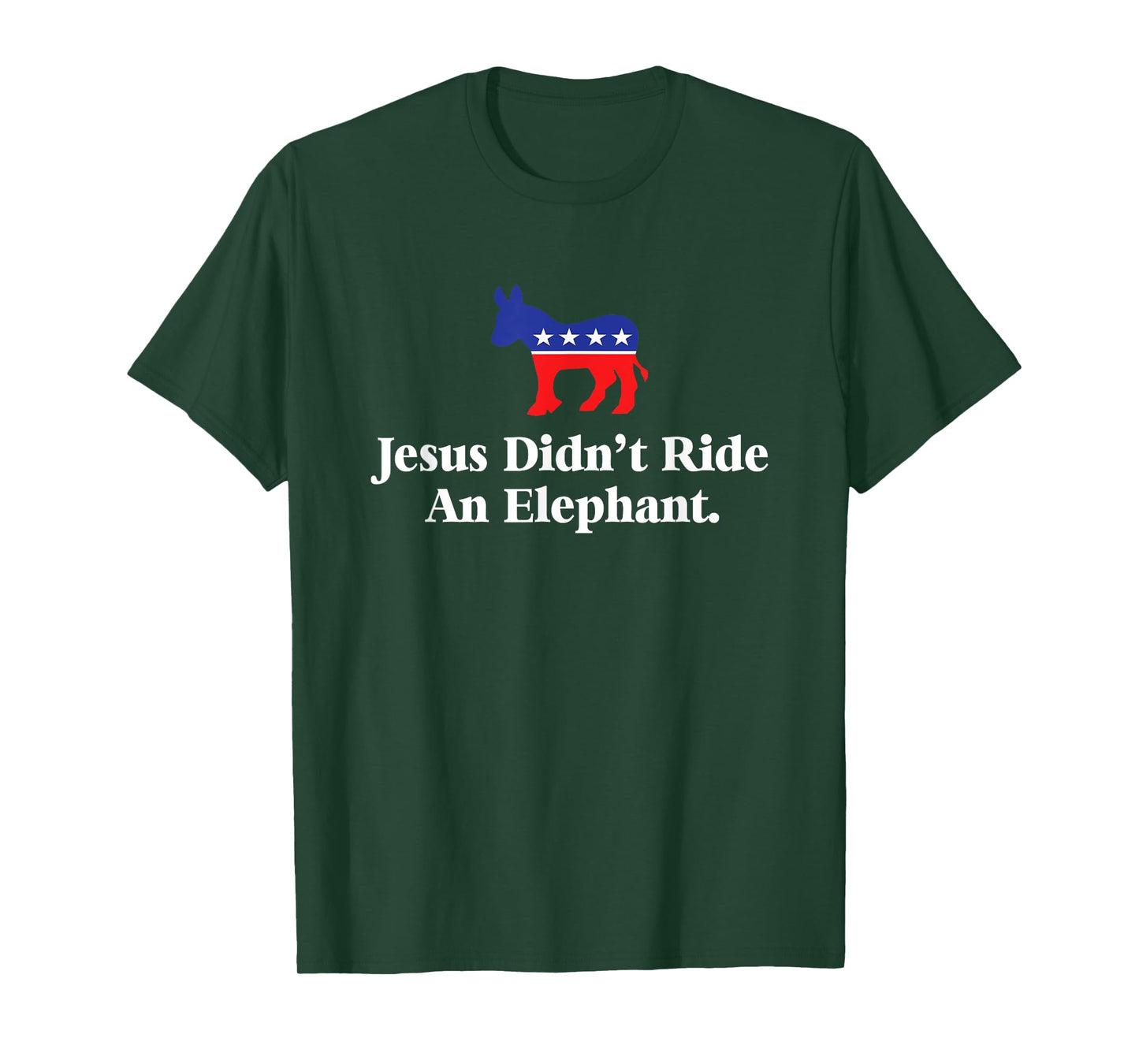 No Trump No Way - Jesus Didn't Ride An Elephant Funny Anti Republican Unisex Black Small T-Shirt