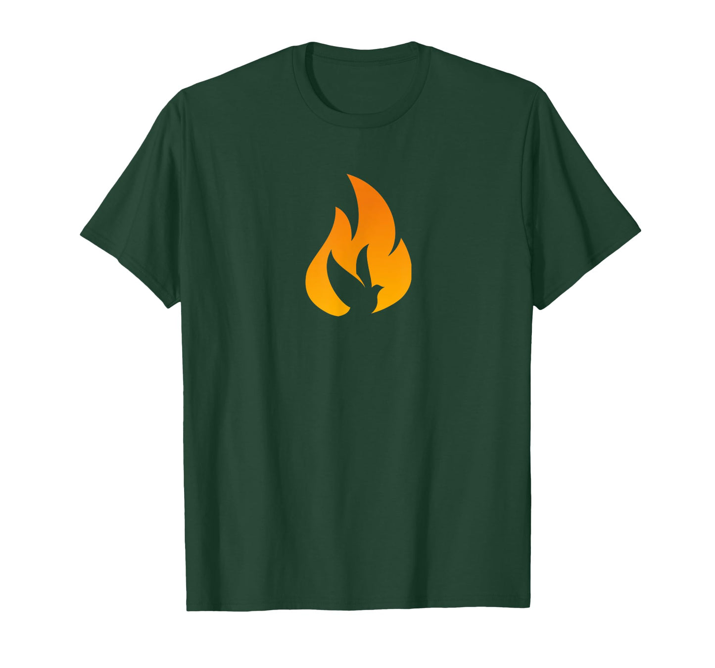 Silhouette Dove Flame Fire Pentecost T-Shirt