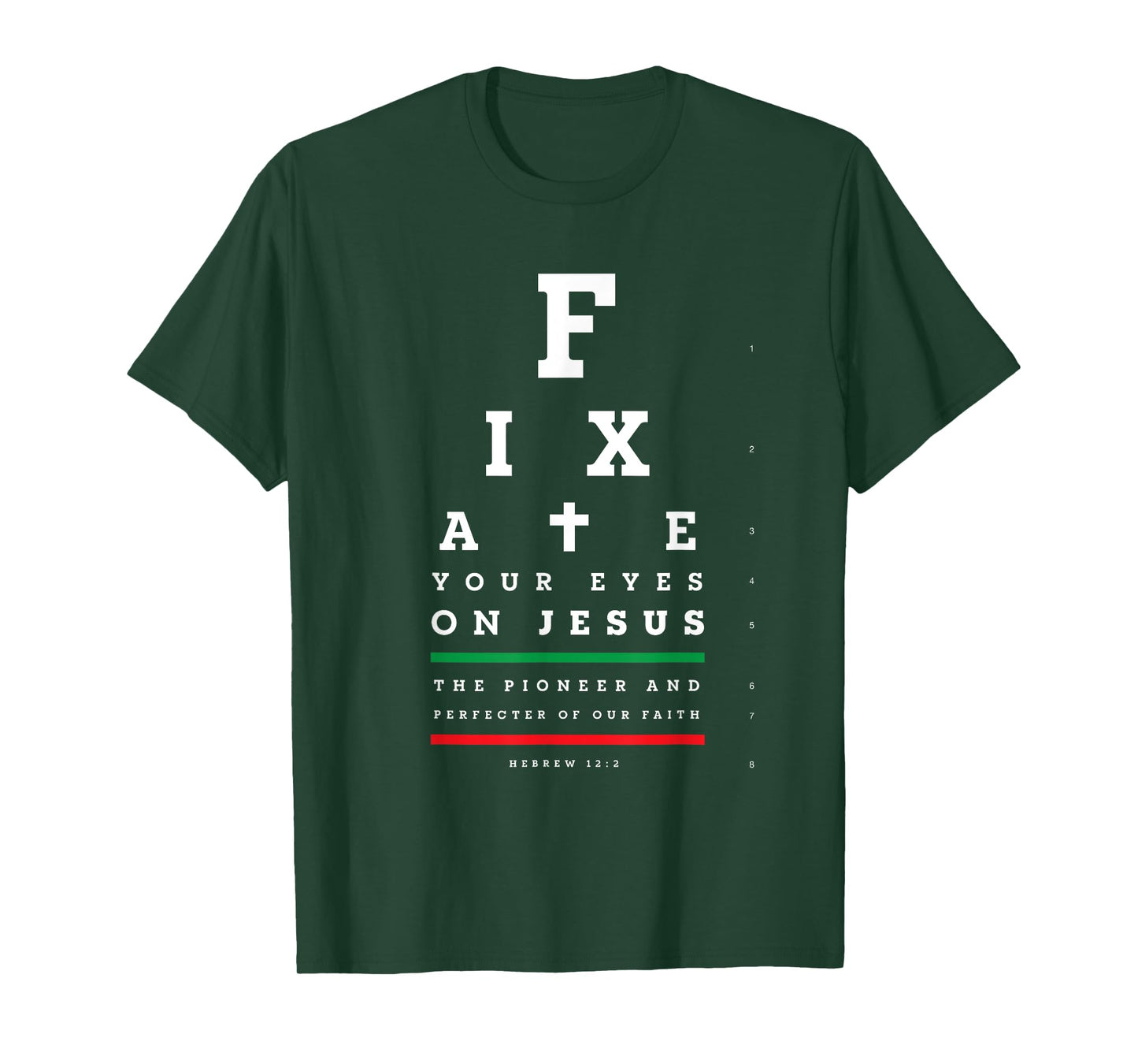 Christian Shirt Faith Gifts - Snellen Eye Chart Test Jesus T-Shirt