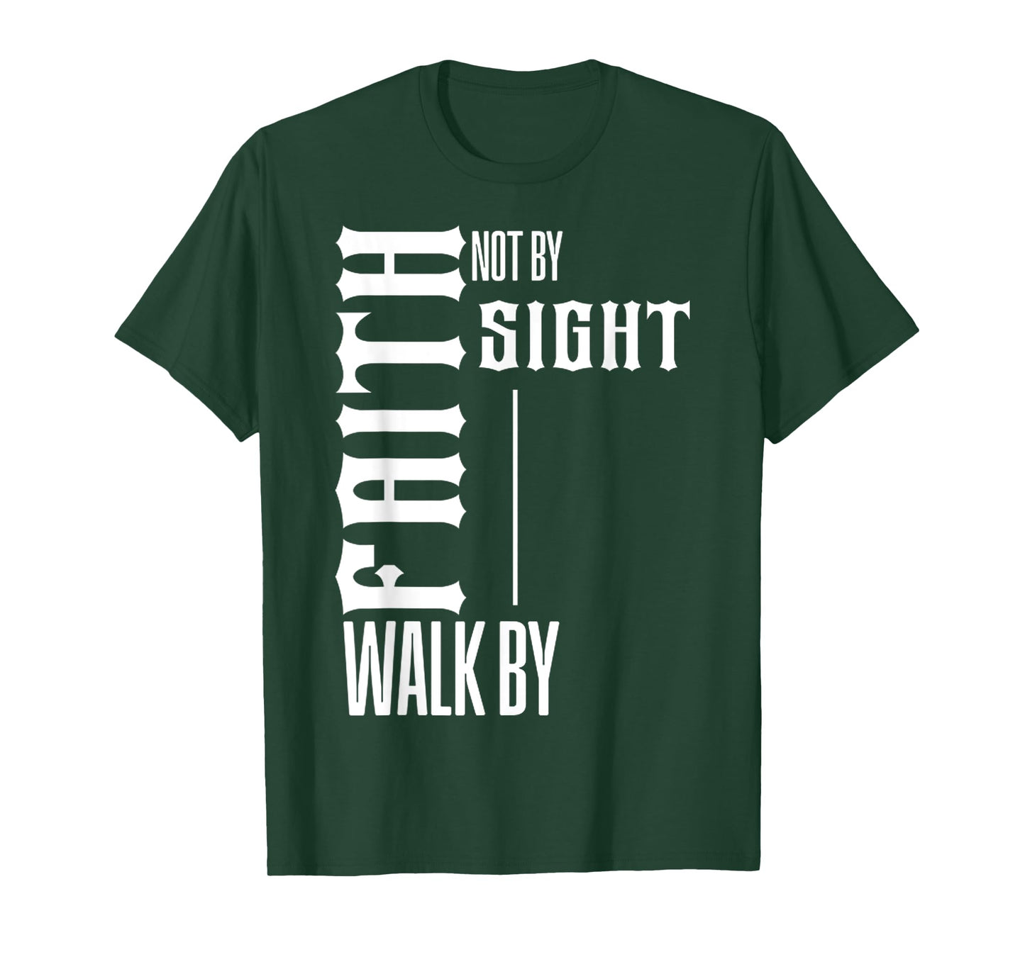 Funny Walk by Faith Not by Sight White Design T-Shirt