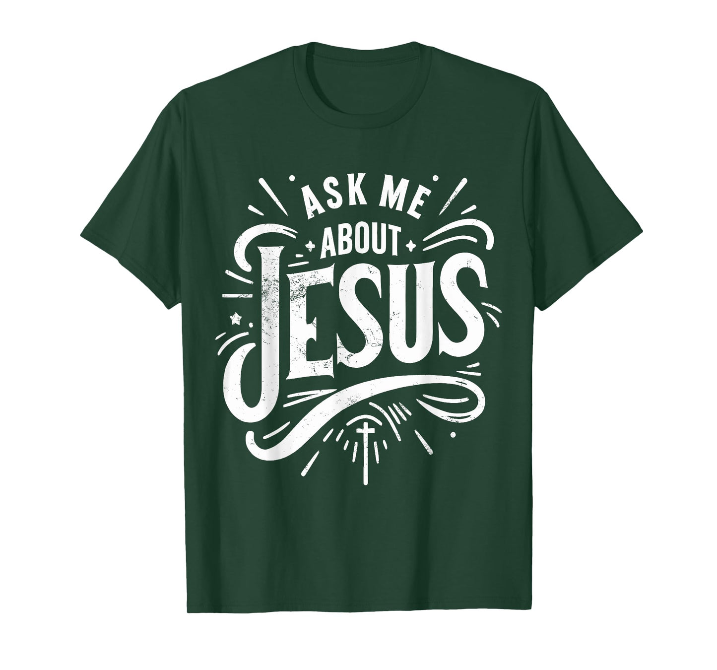 Ask Me About Jesus Vintage Faith of Christian God T-Shirt