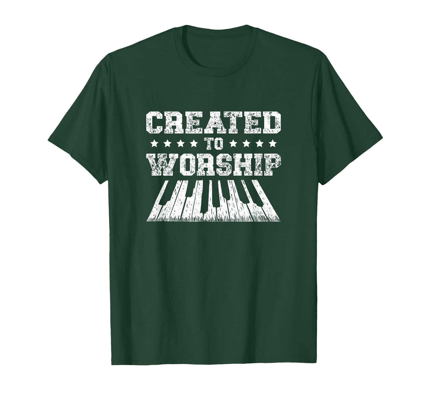 Created To Worship Piano Player Christian Believer T-Shirt