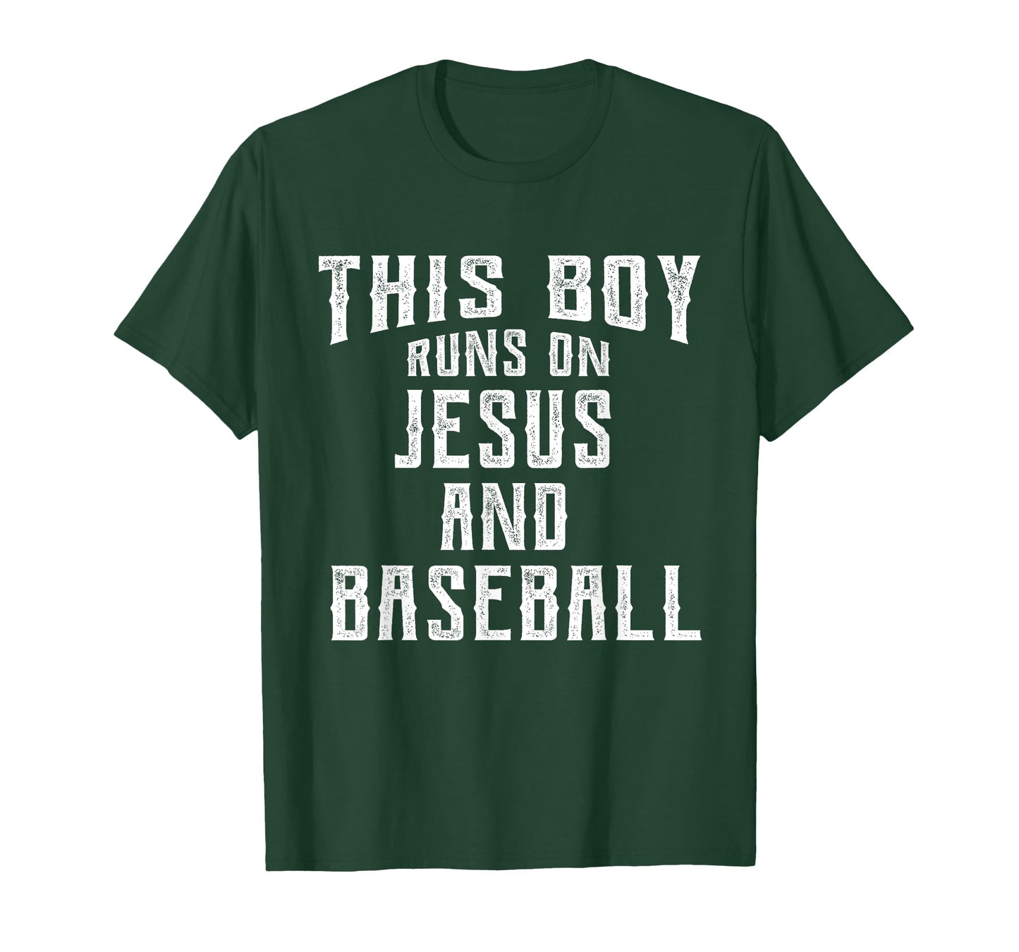 This Boy Runs On Jesus And Baseball Christian Gift T-Shirt