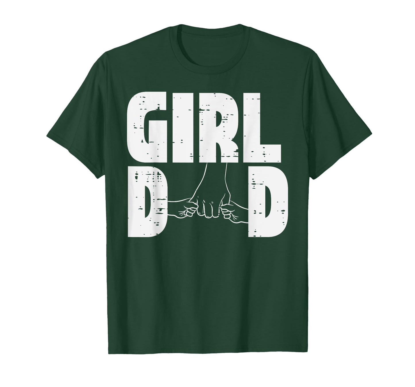 Fathers Day Girl Dad Hold Hands Cute Daddys Daughter Papa T-Shirt
