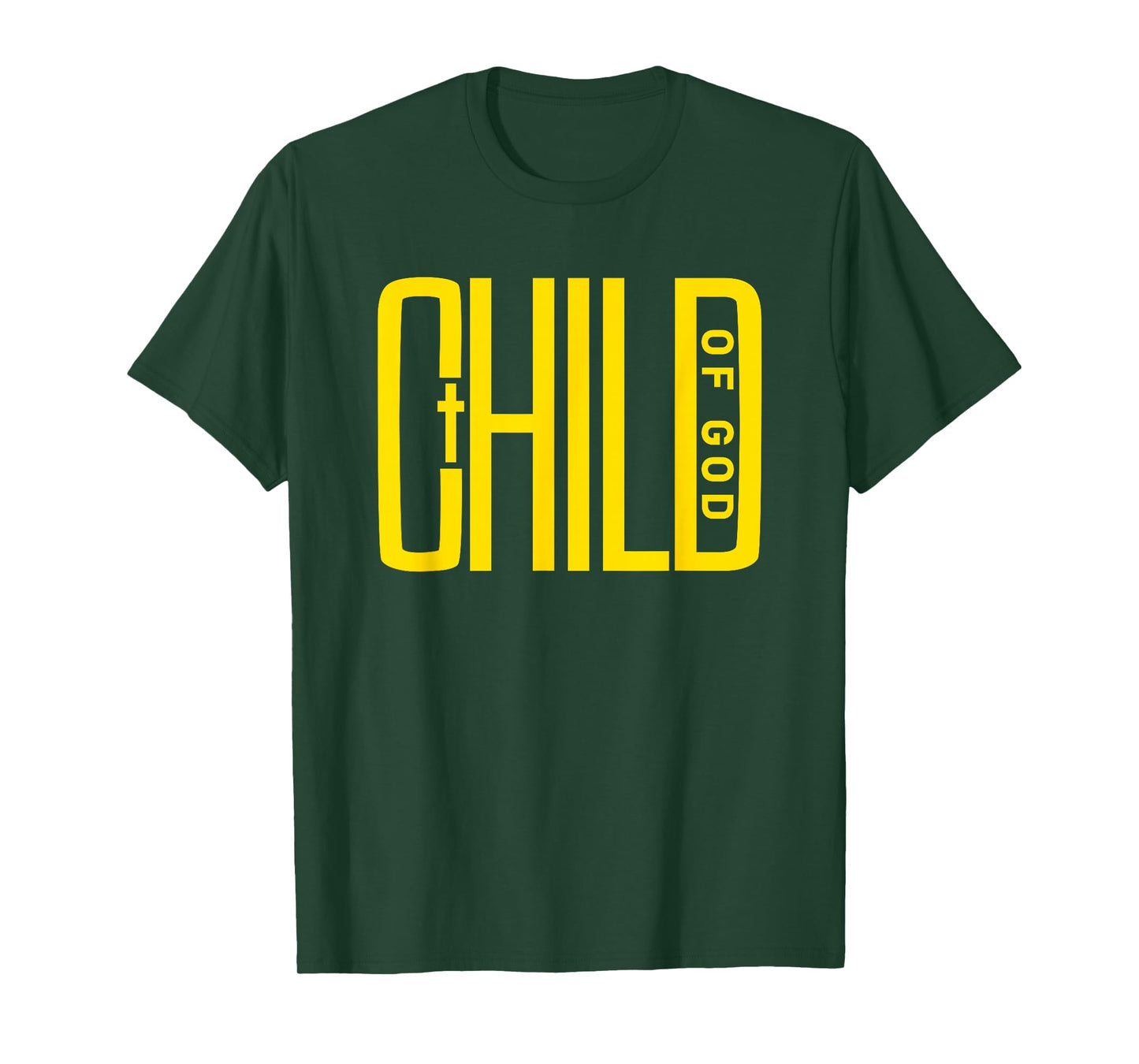 Child of God - Christian Faith, Inspirational Yellow Graphic T-Shirt