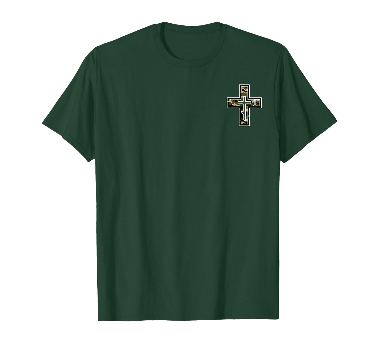 Hunting Fishing Cross Camo Faith Christian Fisherman Hunter T-Shirt