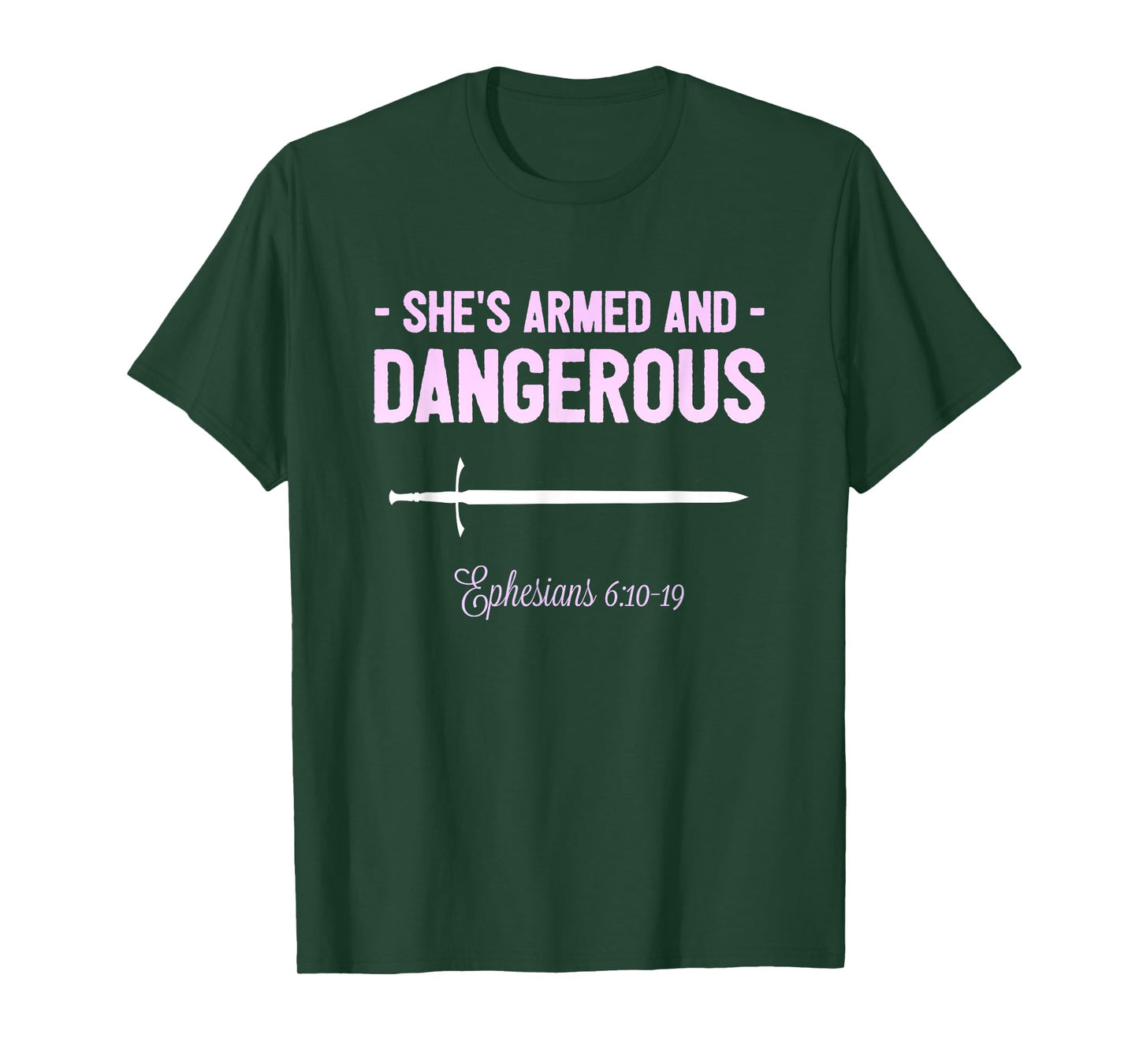 Womens Christian Shirts Armed And Dangerous Bible Verse Tee T-Shirt