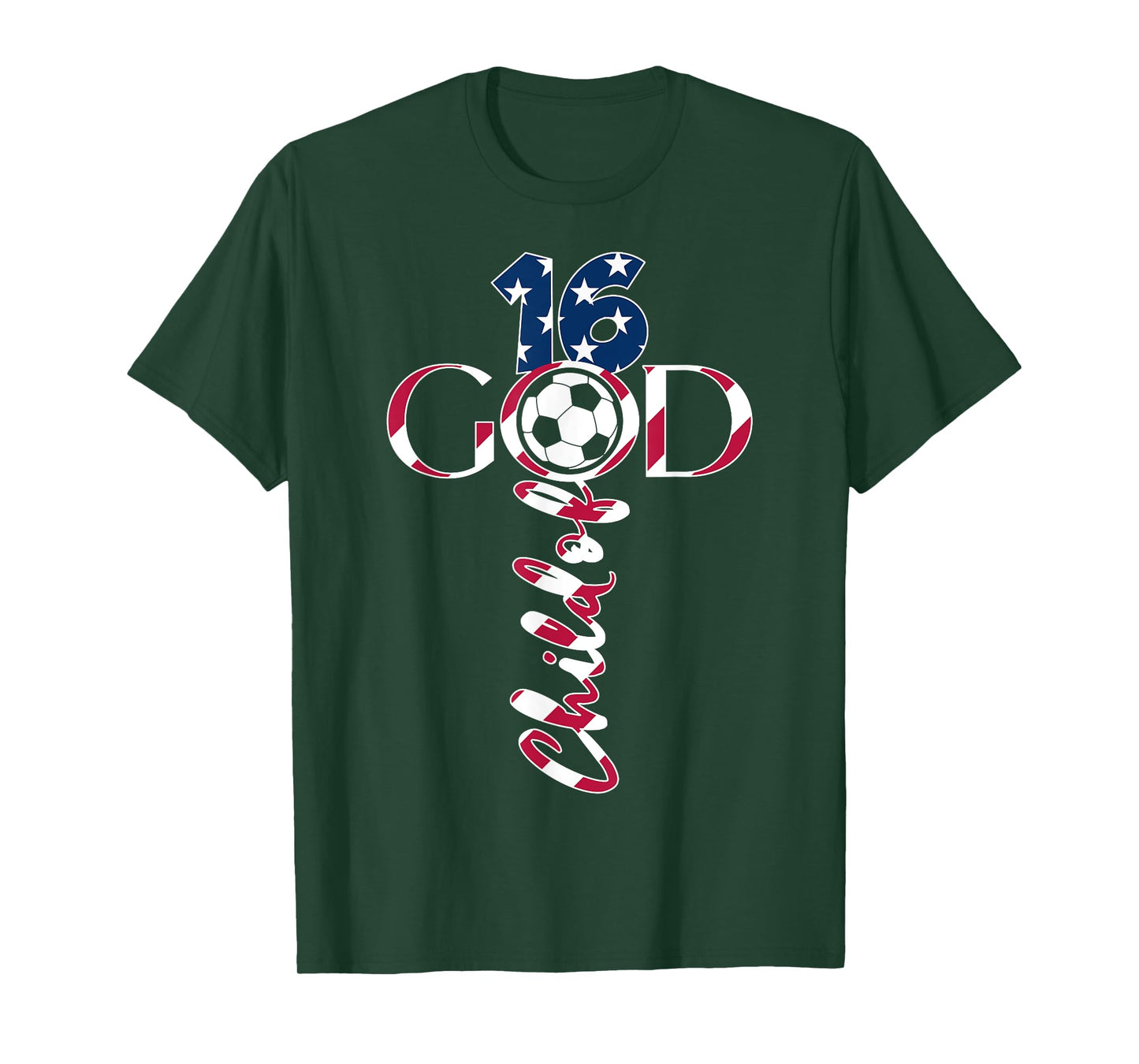 JESUS 16 YEARS CHILD OF GOD SOCCER 16TH BIRTHDAY T-Shirt