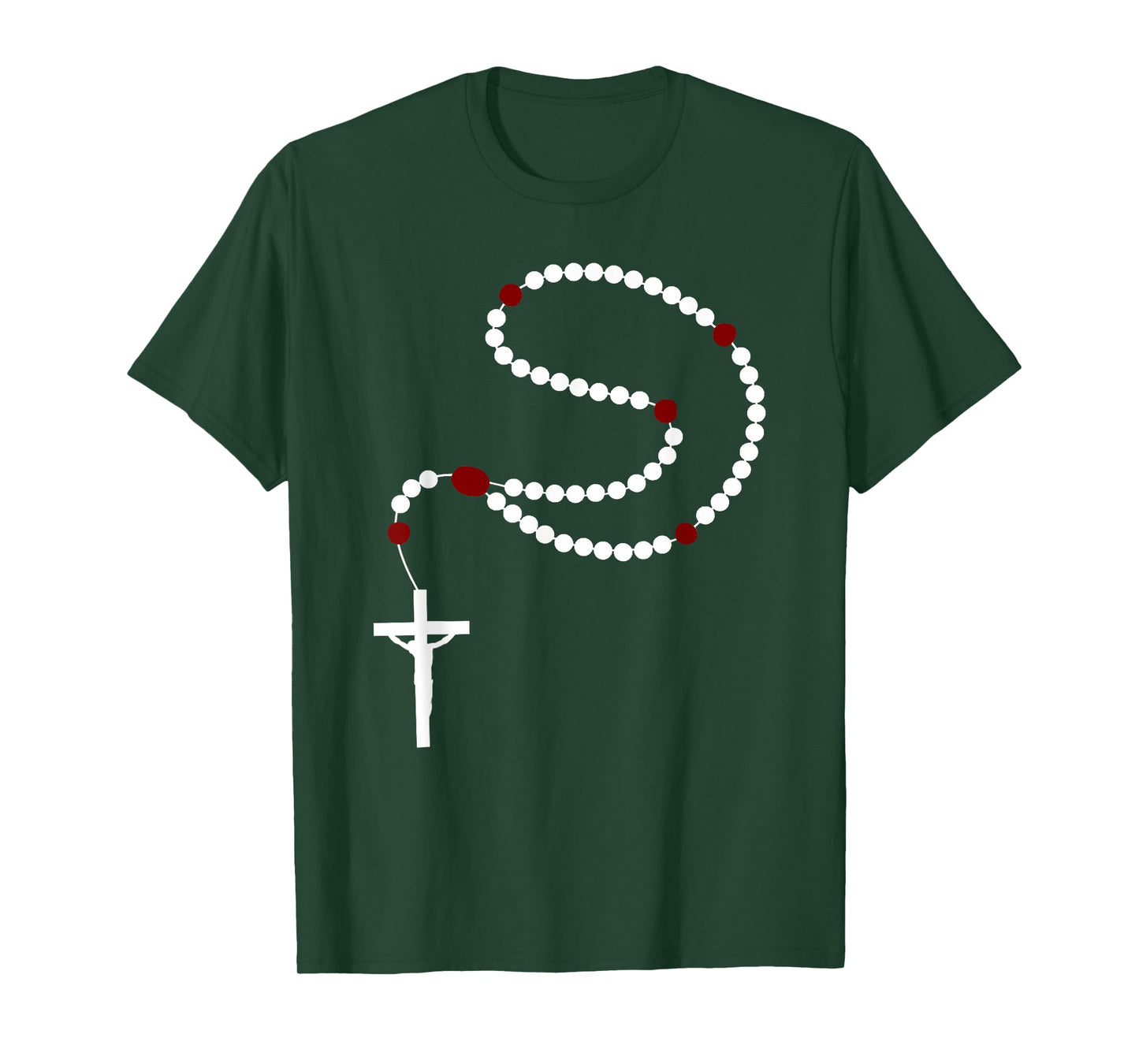 Catholic Rosary Beads Crucifix Christian Faith T-Shirt