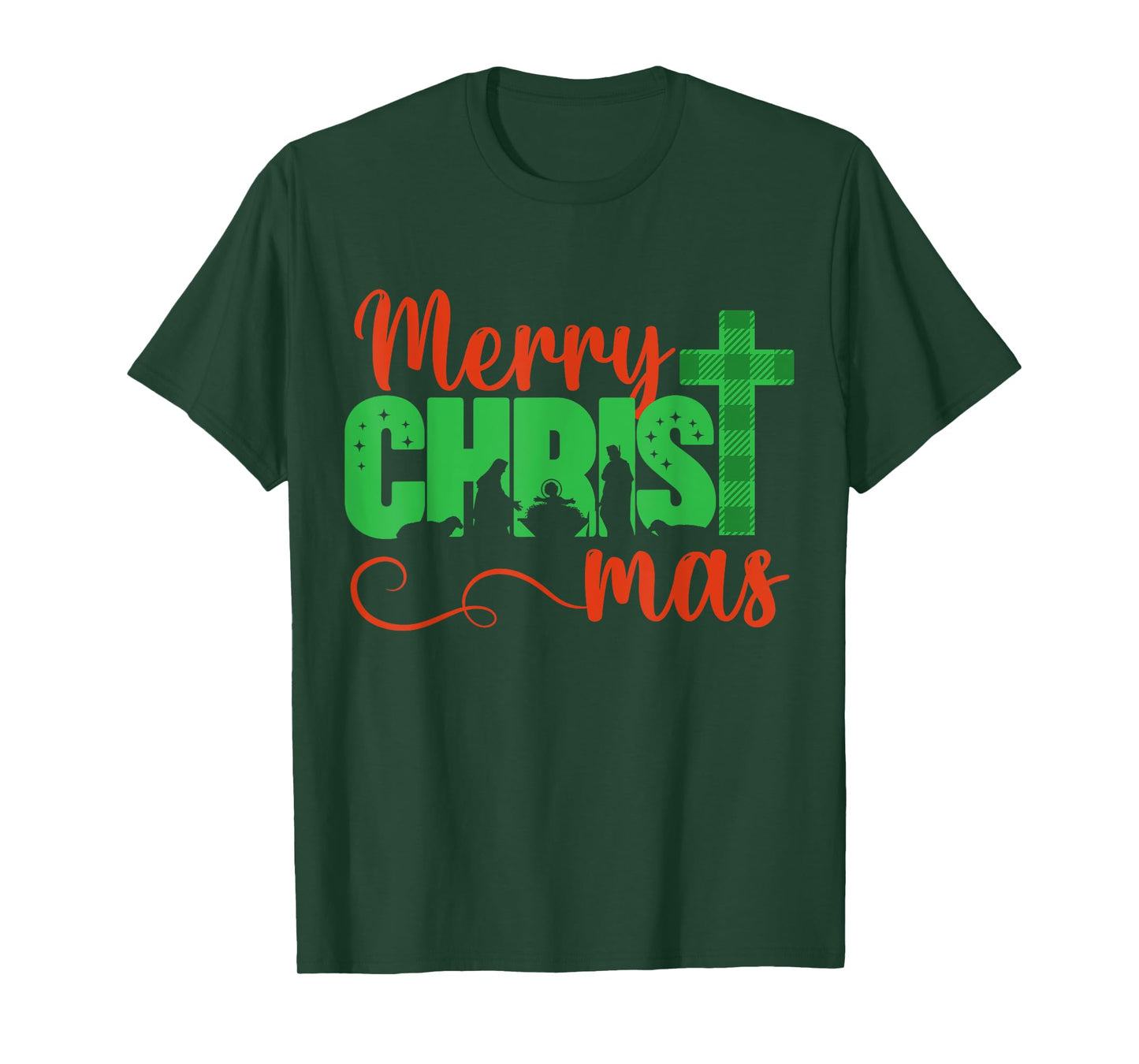 Merry Christ Mas Christian Christmas Jesus Christmas Family T-Shirt