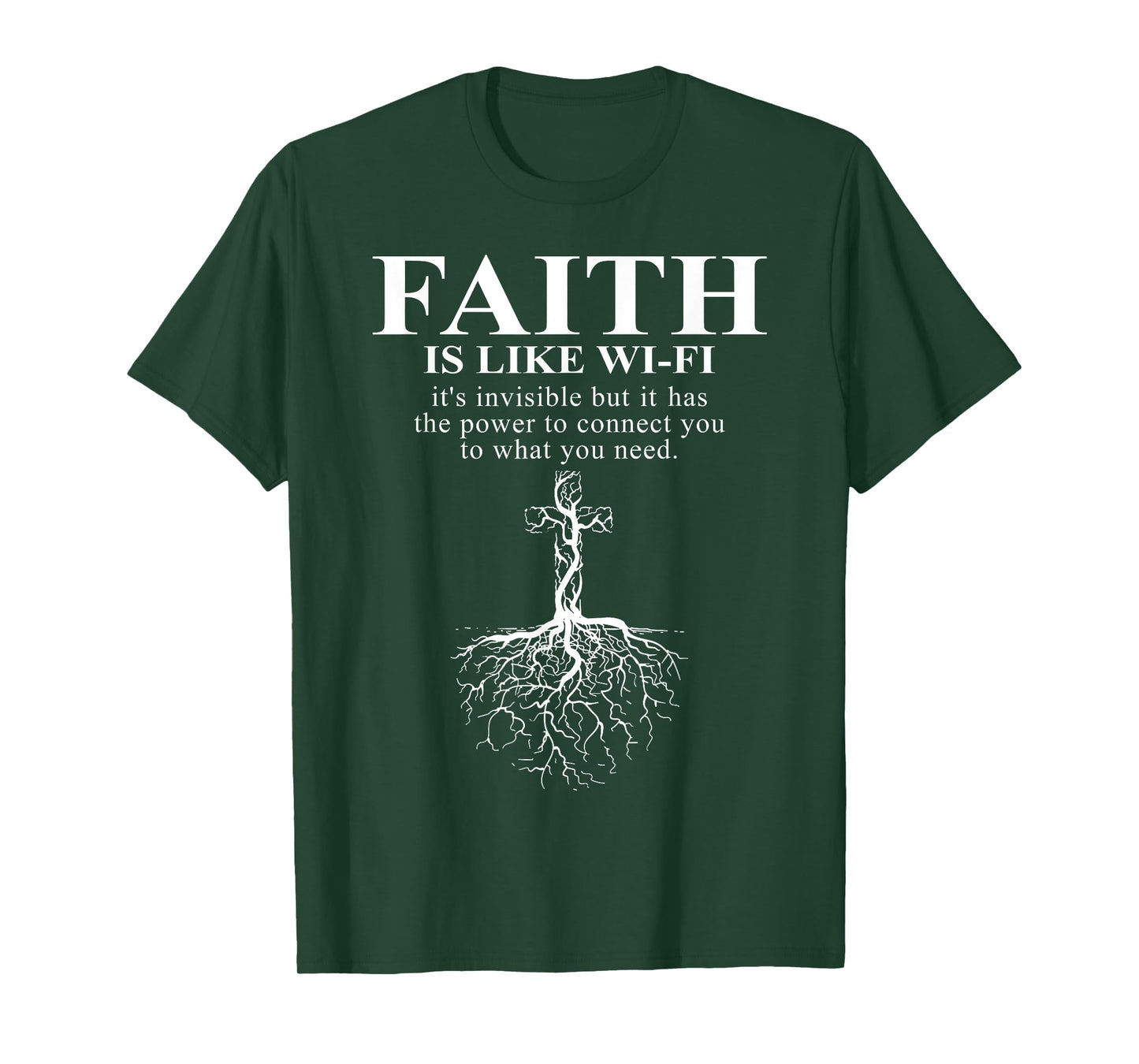 Funny Christian Graphic Tees - Faith Is Like Wifi T-Shirt