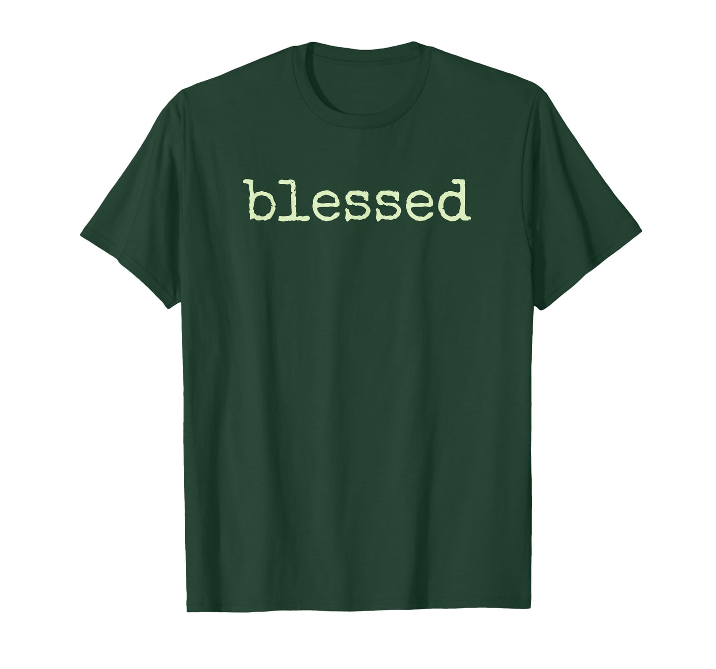Blessed Christian Faith Minimalist Text T-Shirt