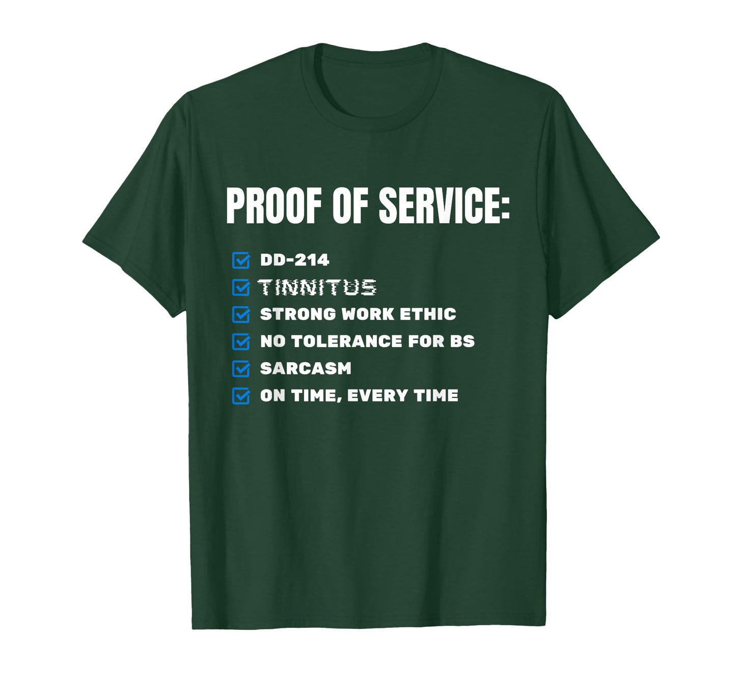 Proud Army Veteran DD214 Tinnitus Military Humor Design T-Shirt