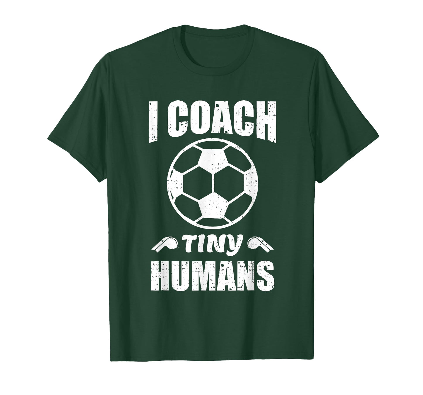 I Coach Tiny Humans Soccer Ball Fun Quote Football T-Shirt