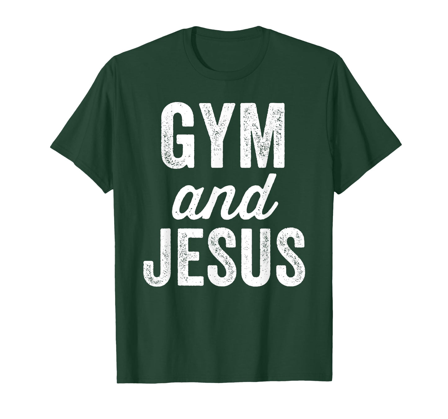 Gym And Jesus Christian Workout Lifting Weights Bodybuilding T-Shirt