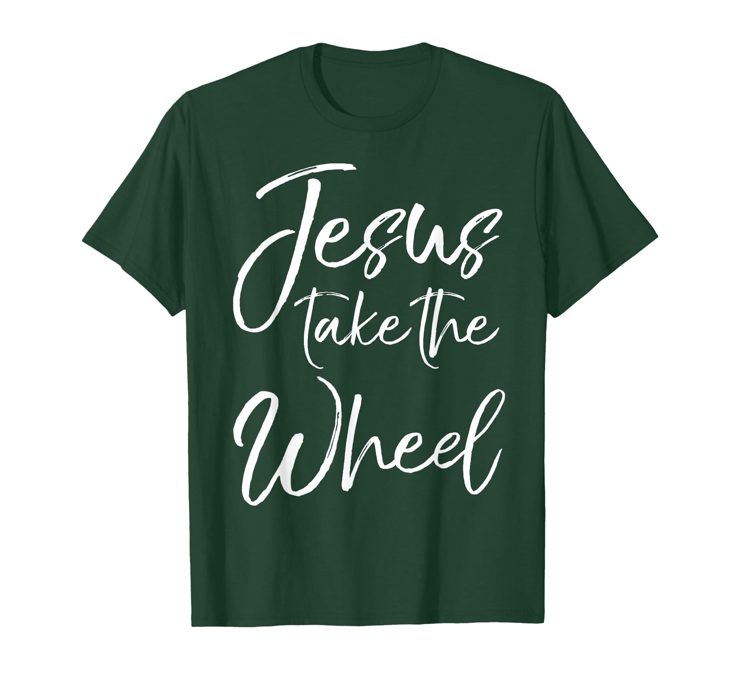 P37 Design Studio Jesus Shirts Christian Faith Quote for Women Cute Jesus Take the Wheel T-Shirt