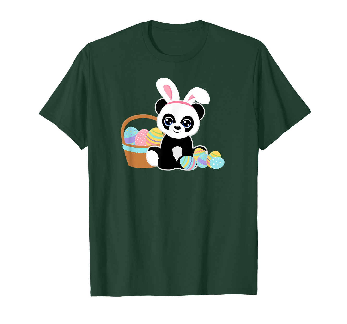 Easter Bunny Ears Panda Lover Cute Easter Eggs Funny Graphic T-Shirt