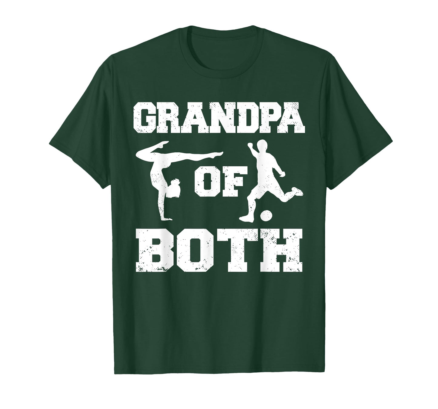 Grandpa Of Both Funny Soccer and Gymnastics Grandpa T-Shirt