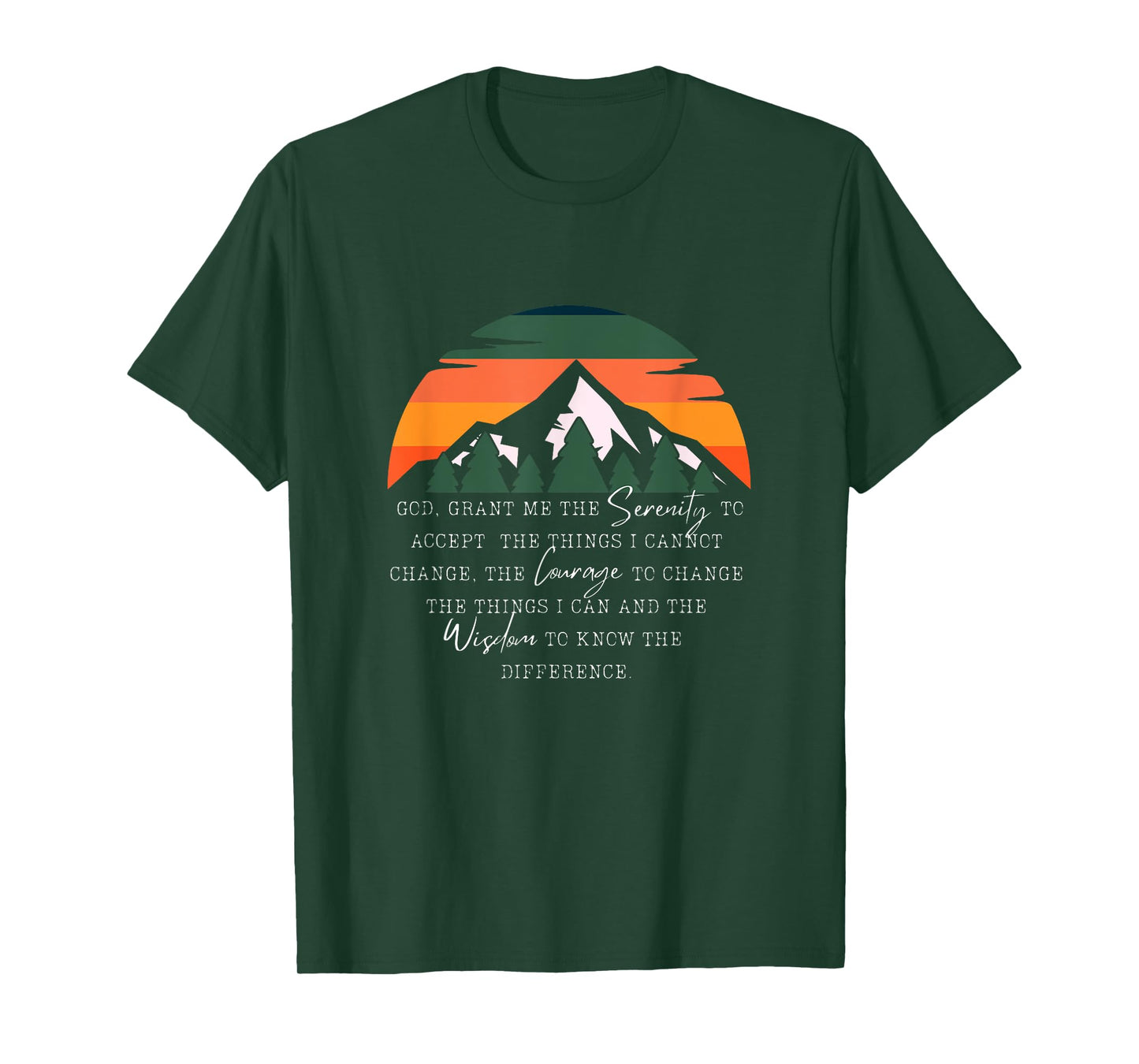 Christian Recovery Prayer - God Grant Me The Serenity T-Shirt