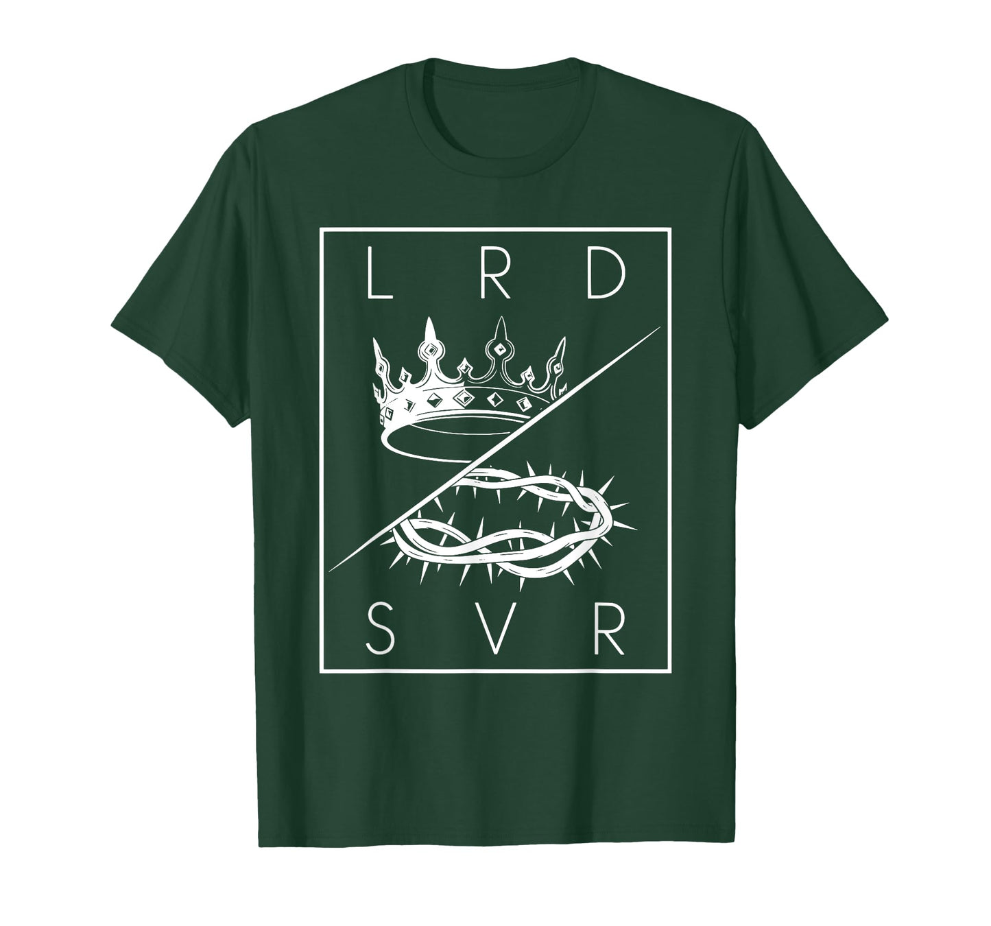 Crown Thorn Monochrome LRD SVR Symbolic Religious Art T-Shirt