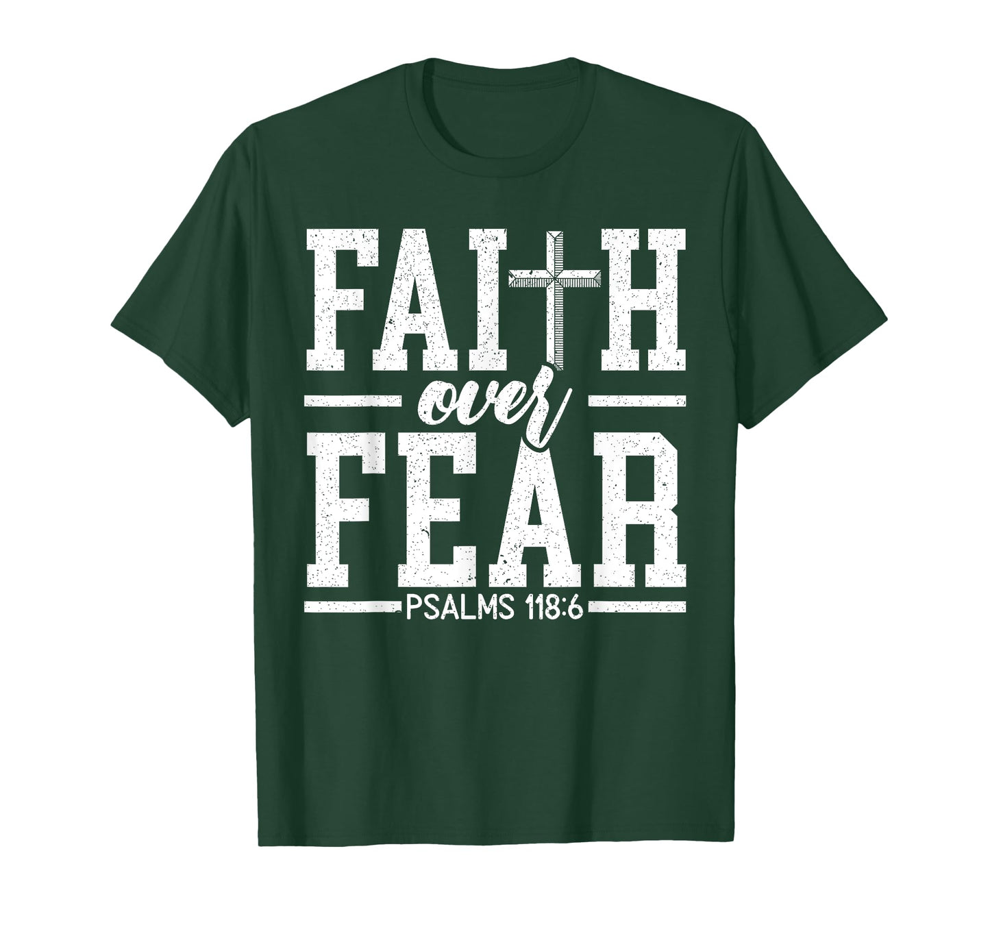 Faith Over Fear Christ Religious Pastor Christian Believer T-Shirt