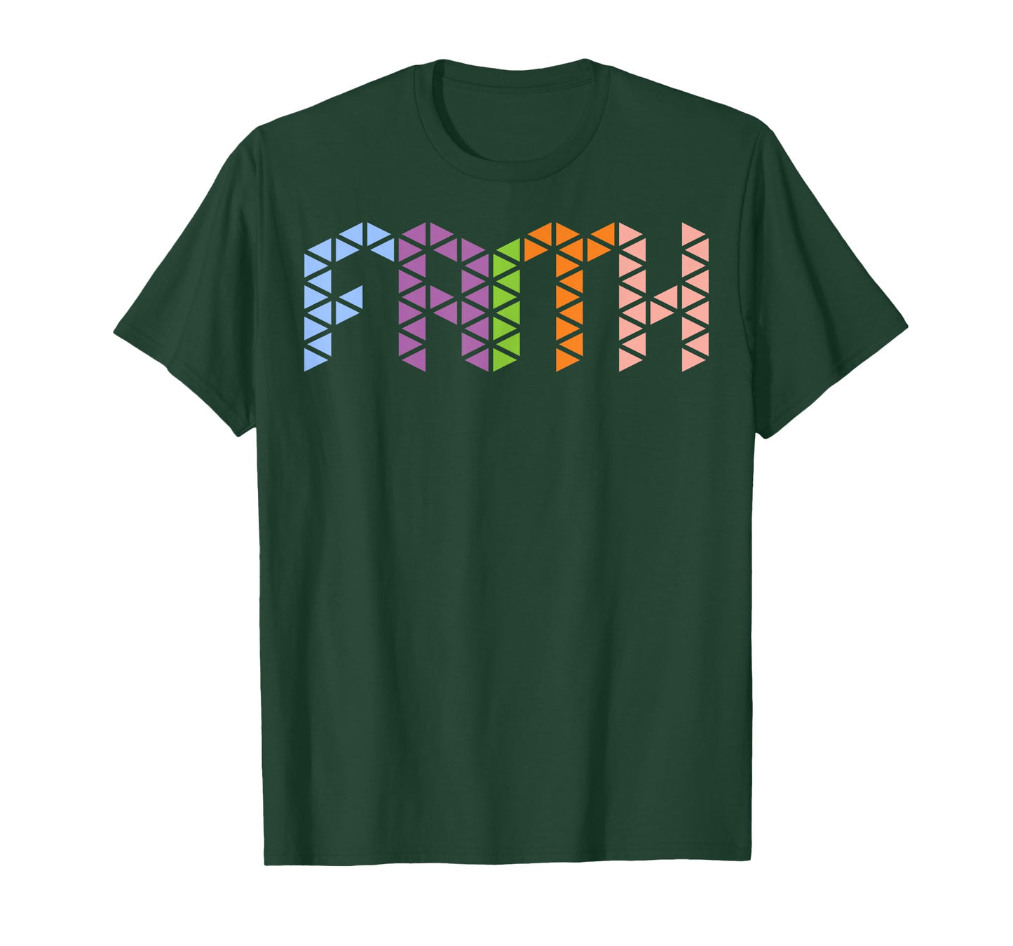 Faith with triangles colorful geometry style T-Shirt