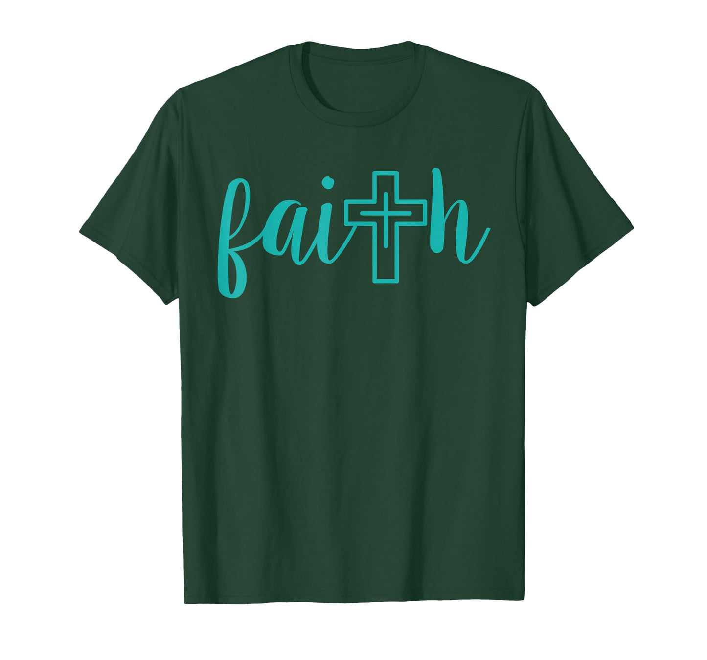 Christian Faith Teal Cross Bible Study Thank You Gift T-Shirt