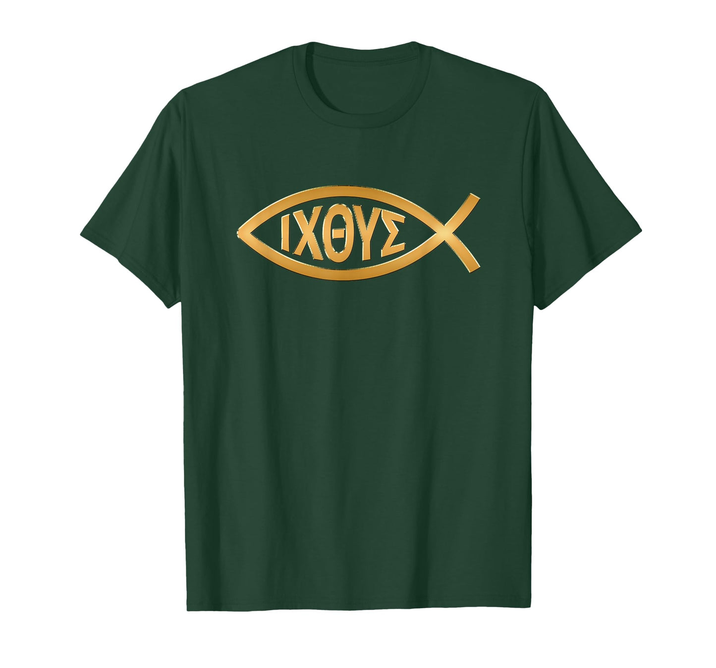 Christian Shirt - Ichthys Jesus Fish Symbol Emblem - Faith T-Shirt