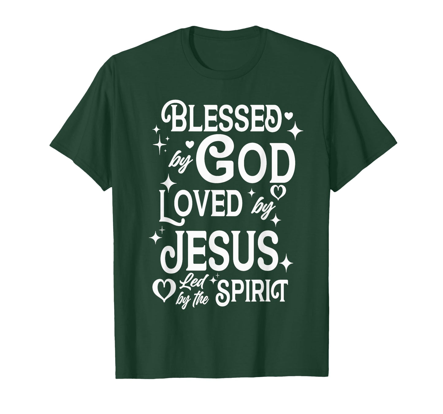Blessed By God Loved By Jesus Sparklecore Aesthetics Cute T-Shirt