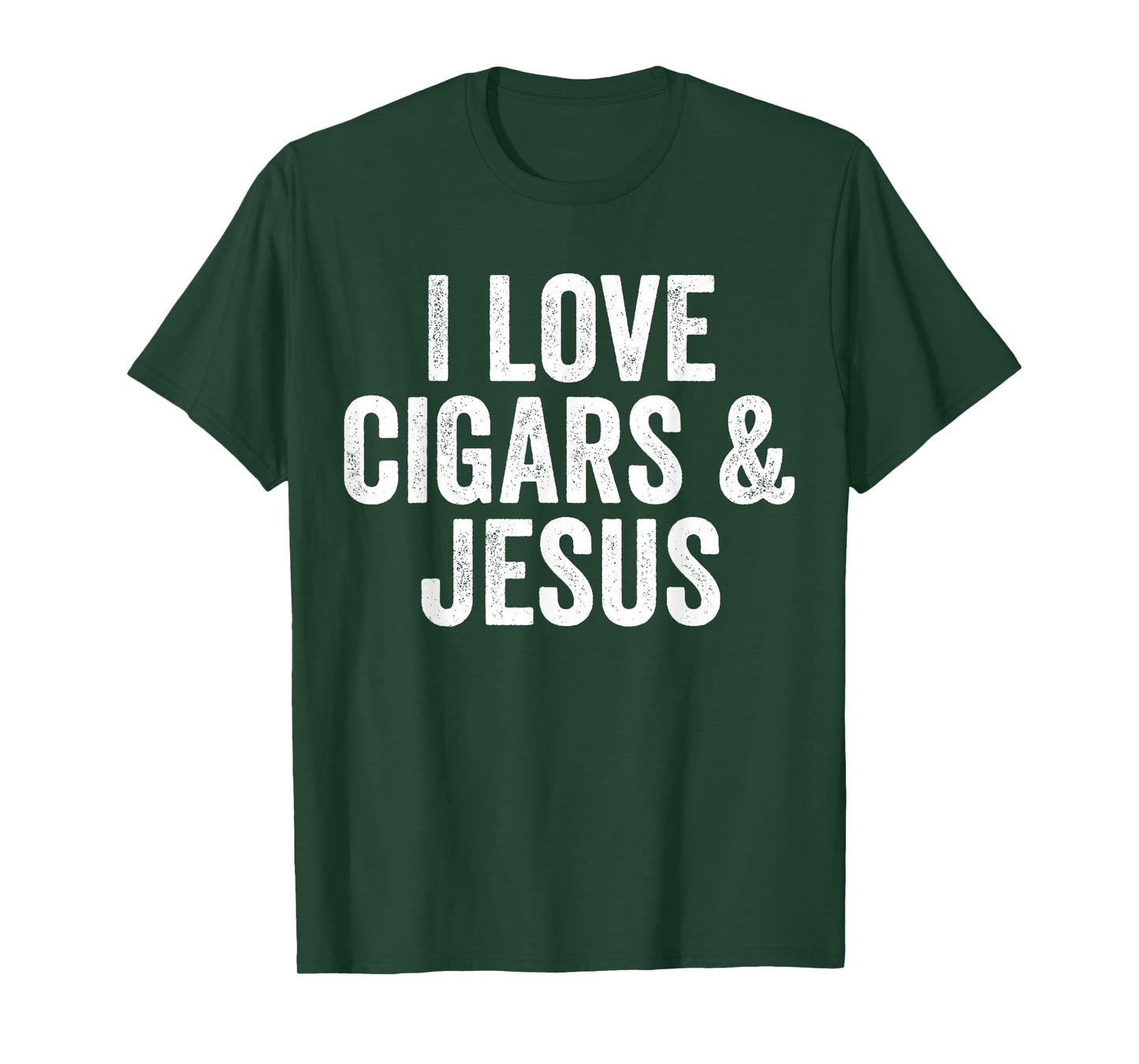 I Love Cigars & Jesus, Cool Christian Smoker Humor T-Shirt