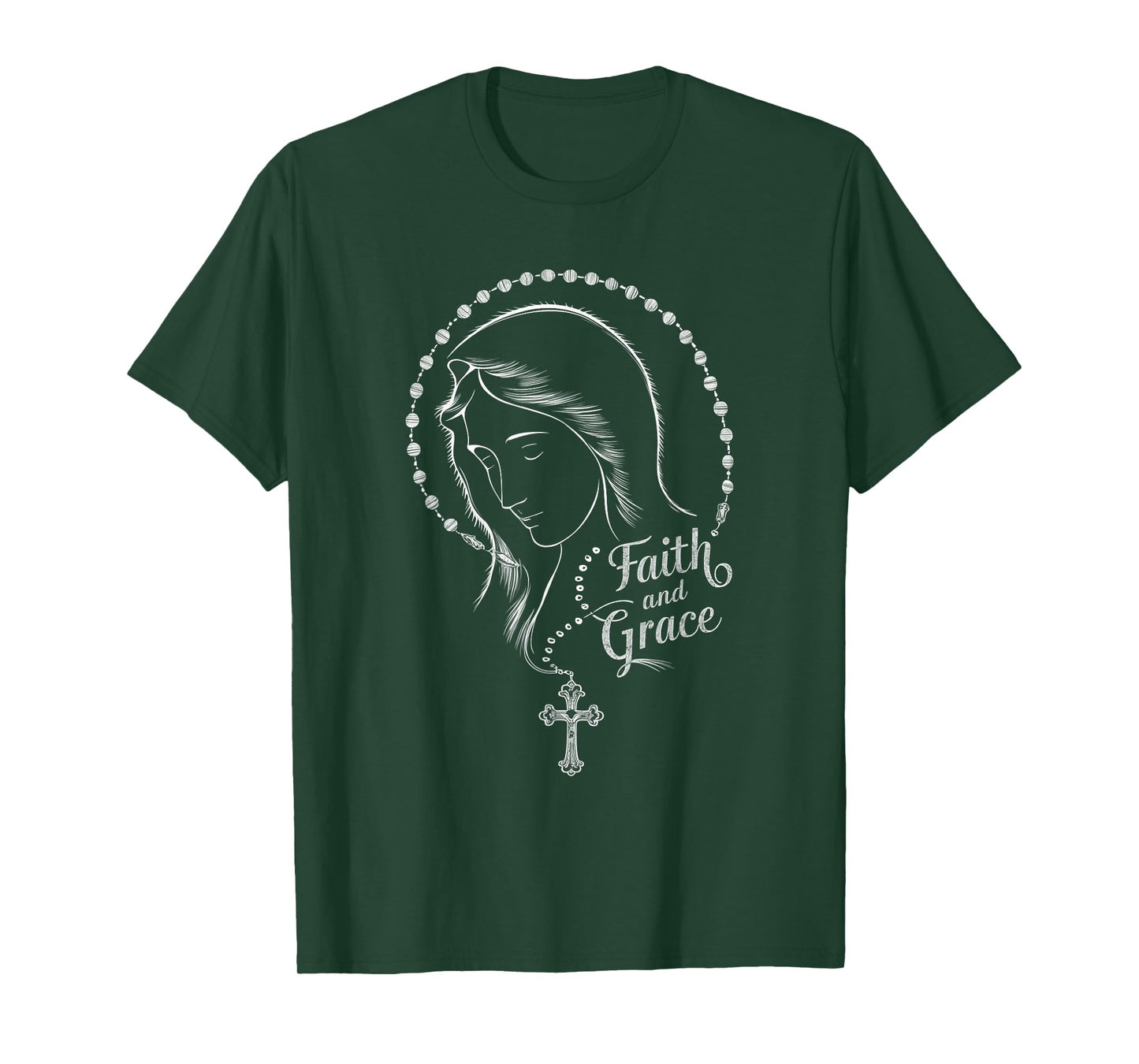 Sacred Holy Mary Mother Of God Rosary Faith And Grace T-Shirt